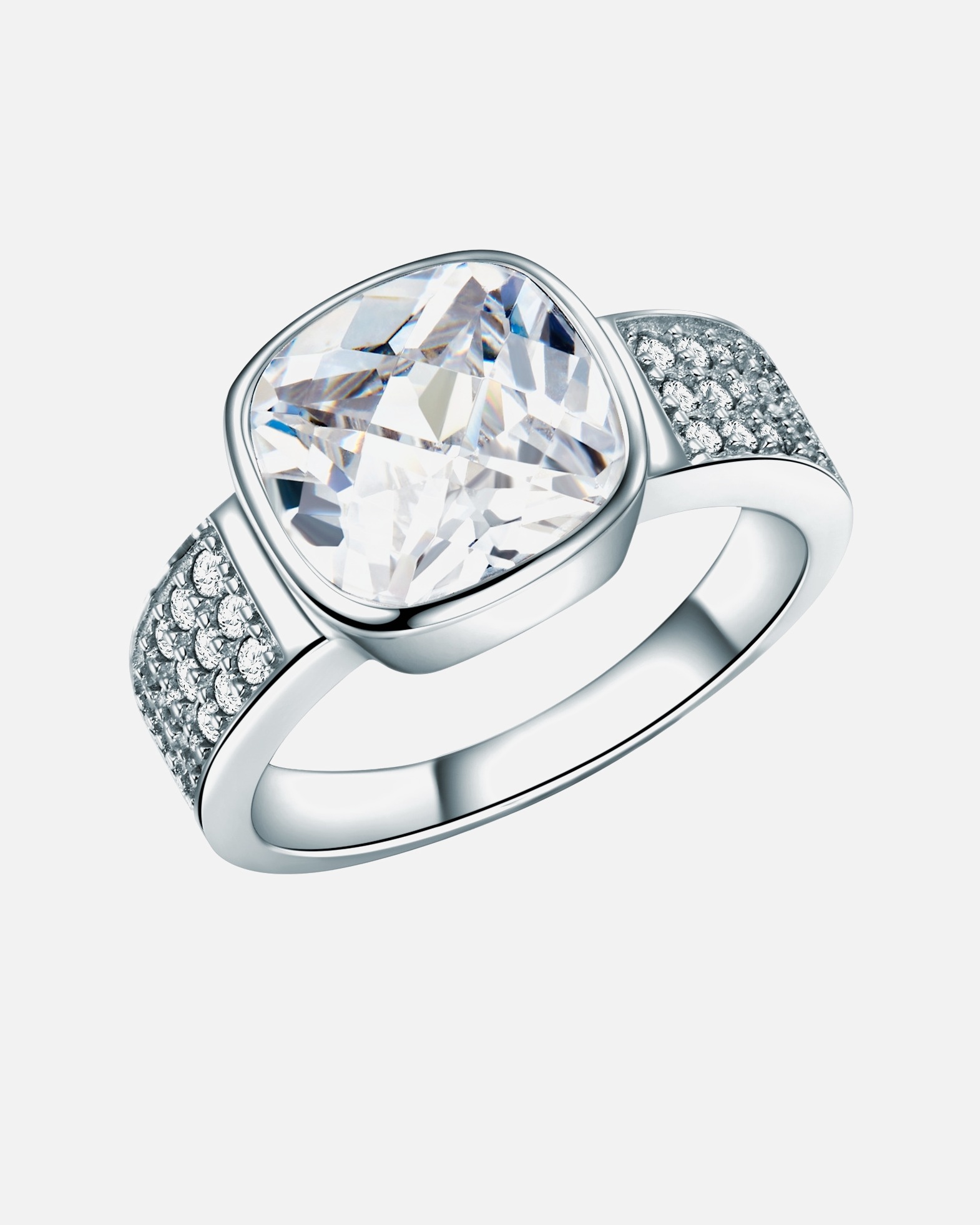 Ring für Weiblich Rafaela Donata Ring Sterling Silber Zirkonia in Silber 64