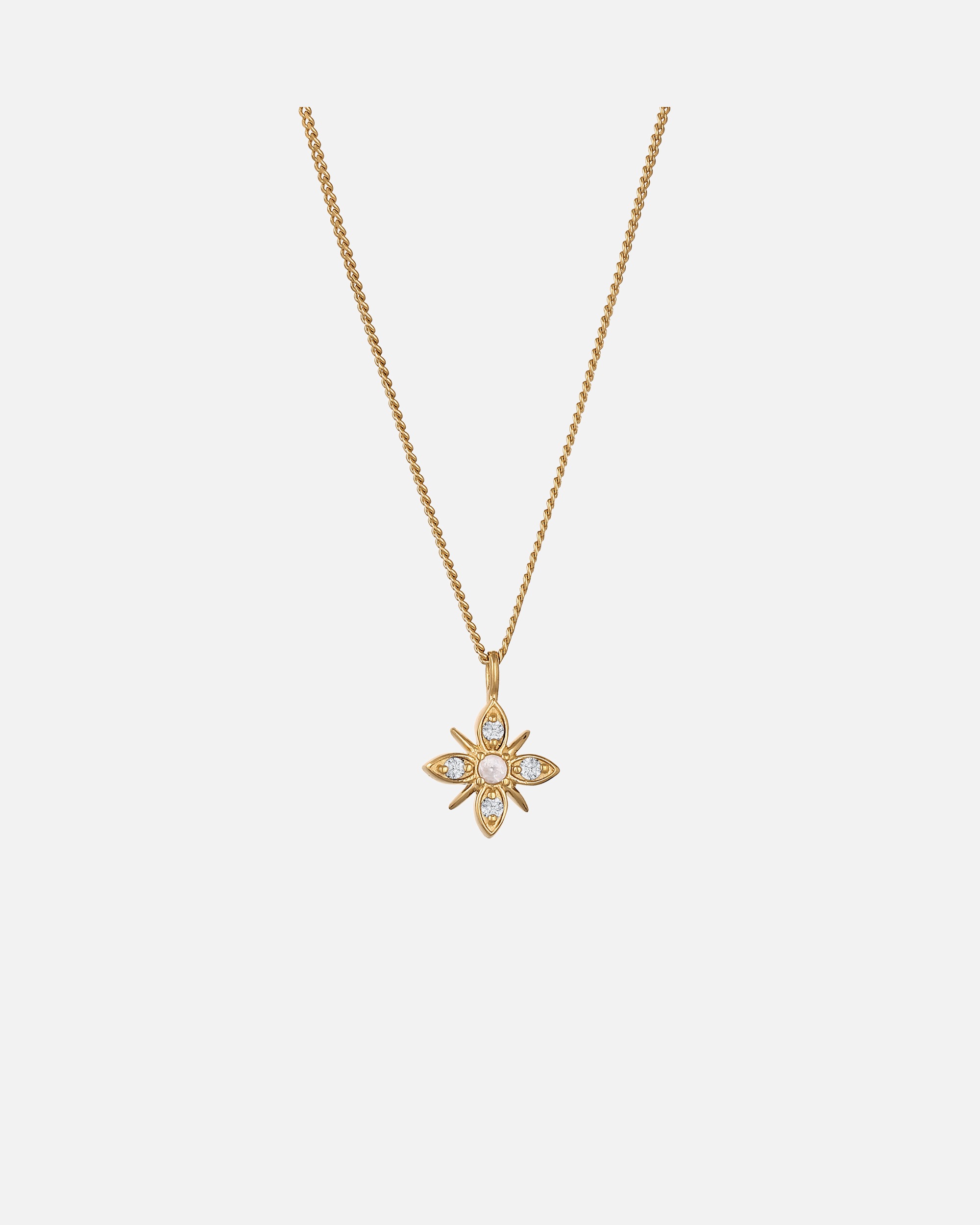 Halskette für Weiblich Elli DIAMONDS Schneeflocke Laborgezüchtete Diamanten Weiß (0.015 ct) 925 Sterling Silber goldfarben