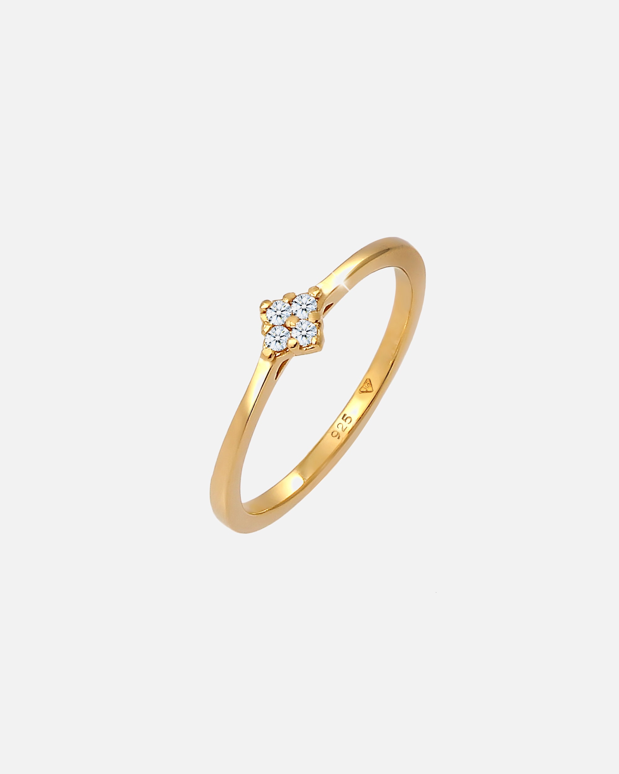 Ring für Weiblich Elli DIAMONDS Verlobung Klassisch Diamant 0.06 ct. 925 Silber 52