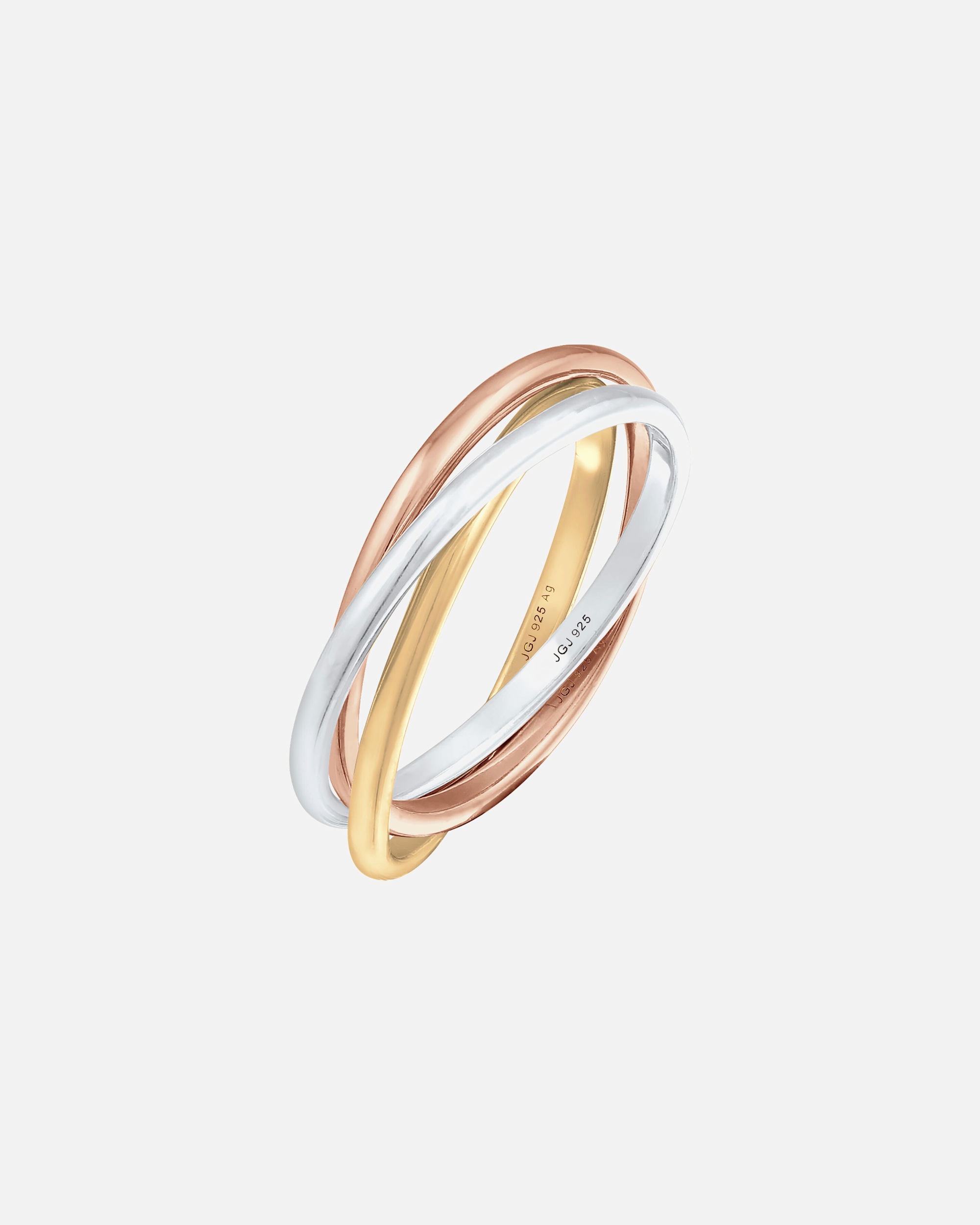 Ring für Weiblich Elli Wickelring Trio Trini Basic 925 Silber 56