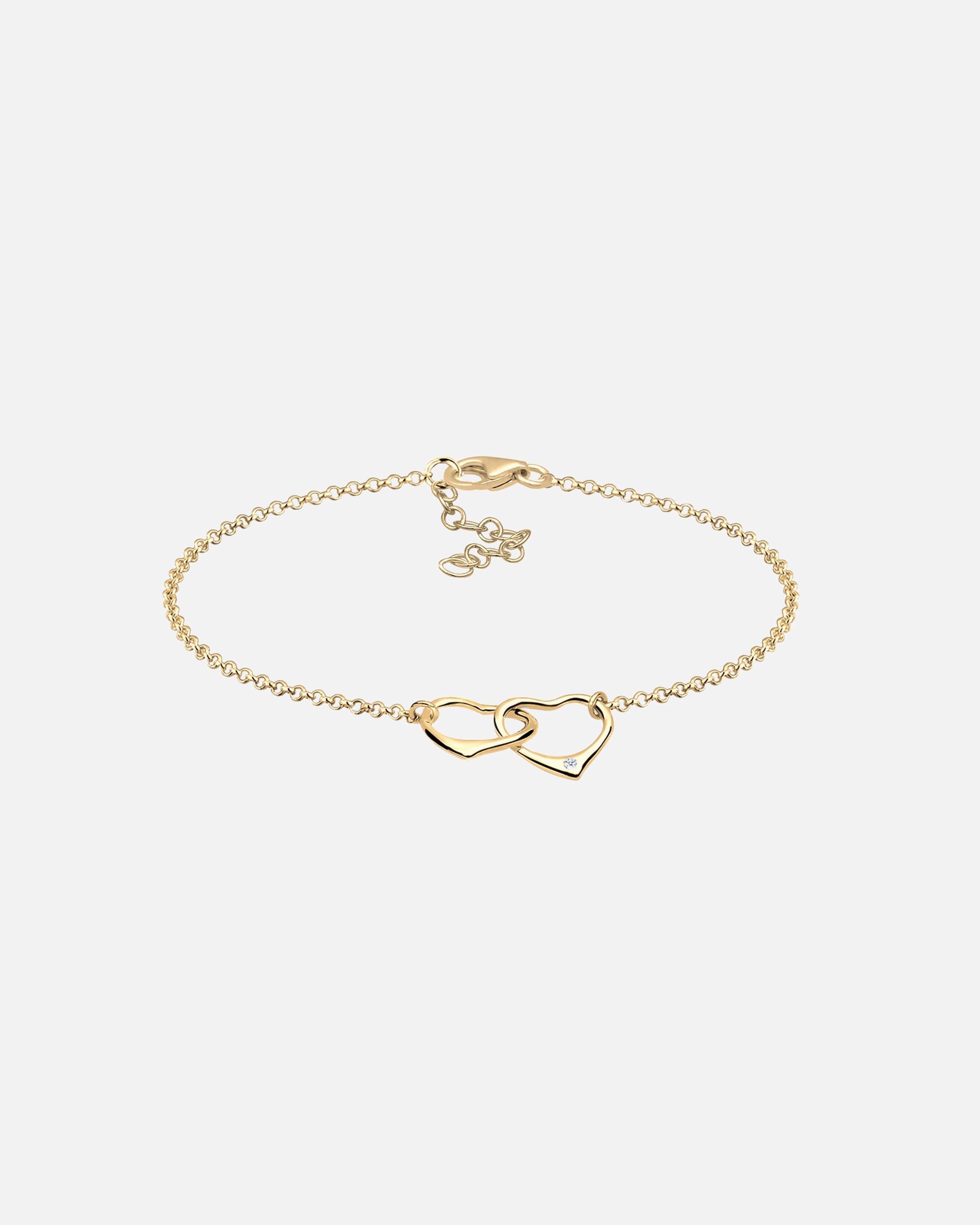 Armband für Weiblich Elli DIAMONDS Herz Anhänger Liebe Diamant (0.015 ct.) 925 Silber 1 Stück
