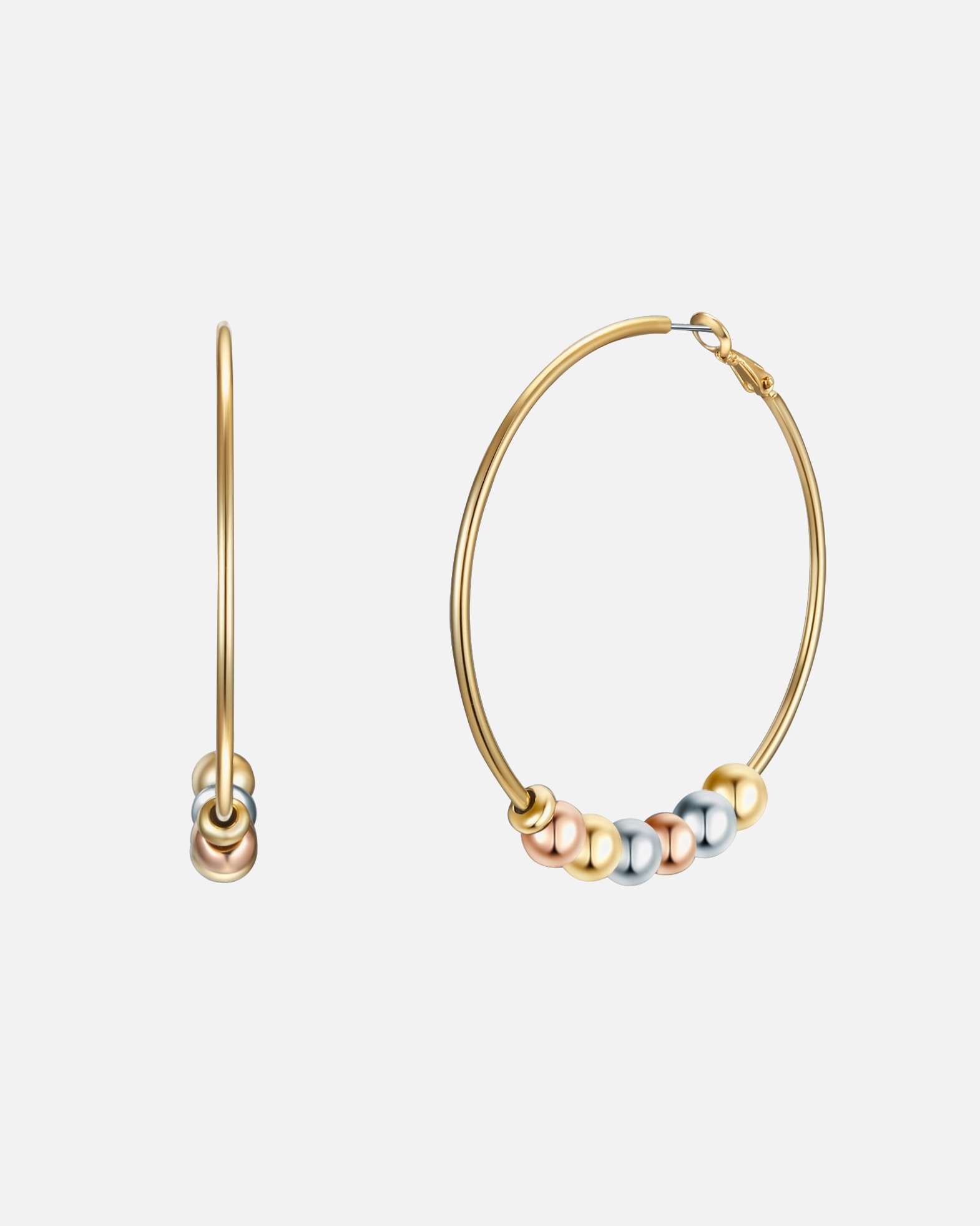Creolen für Weiblich Lulu & Jane Creolen Metall-Legierung in Gelbgold 1 Stück