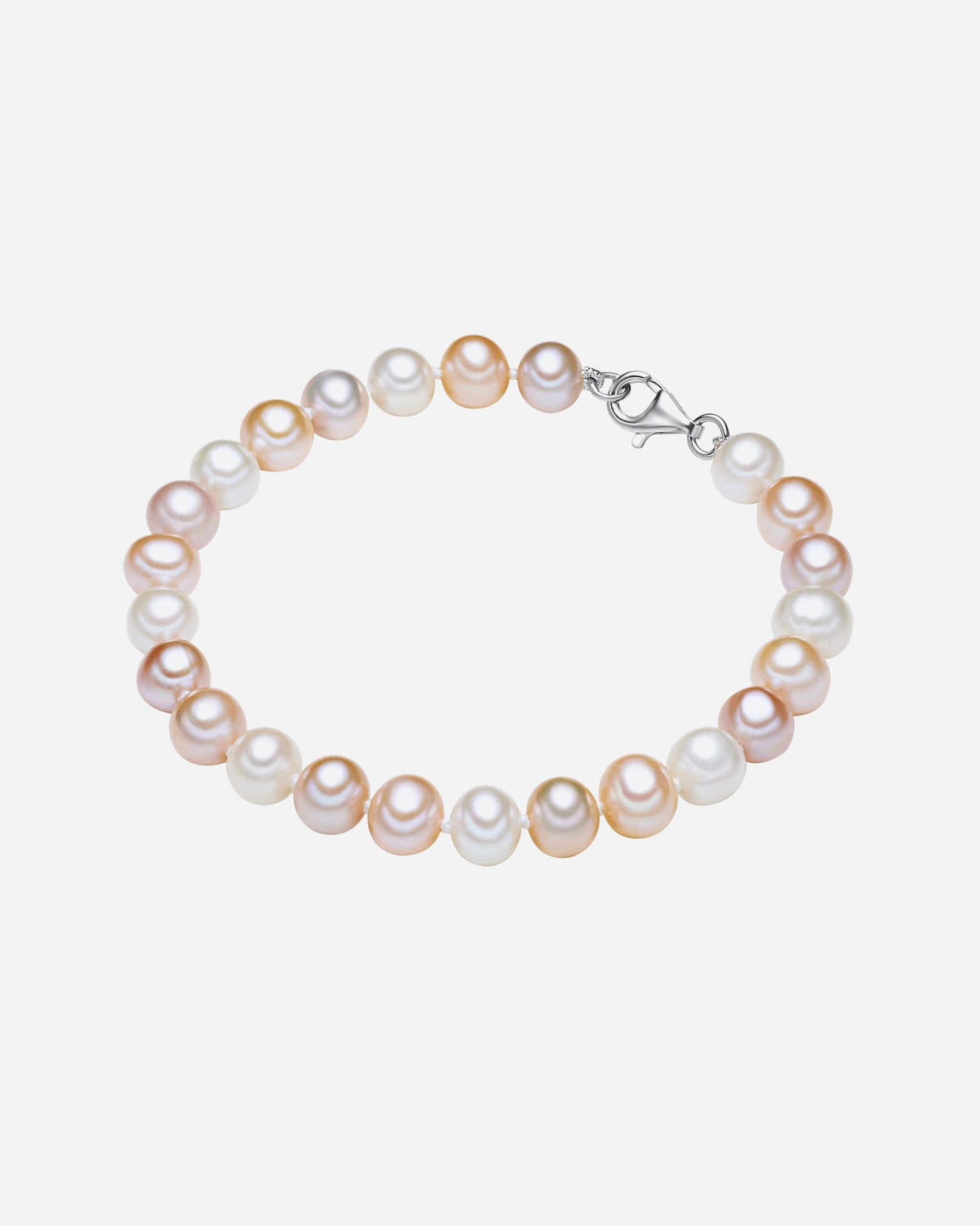 Armband für Weiblich Valero Pearls Perlen-Armband aus Sterling Silber in silber mit Süßwasser-Zuchtperle 1 Stück