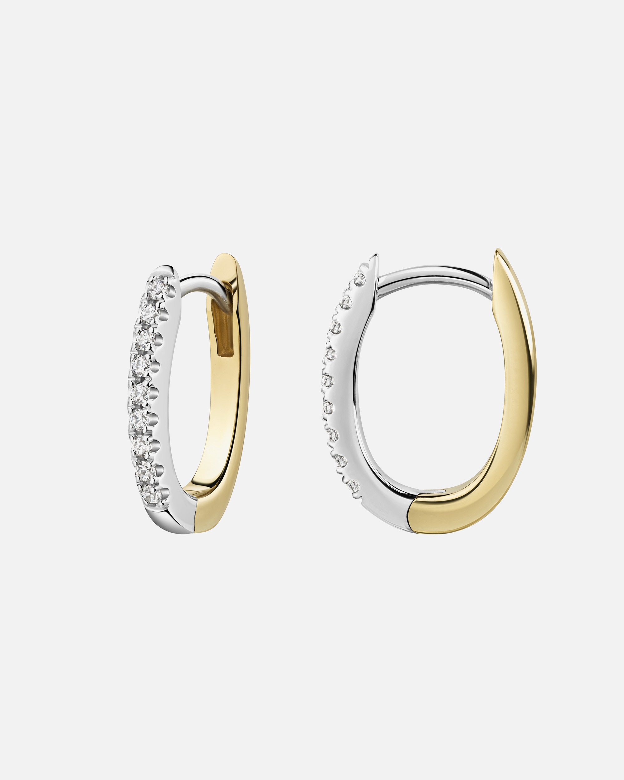 Creolen für Weiblich Zeeme Klappcreolen 925/- Sterling Silber Zirkonia weiß mehrfarbig