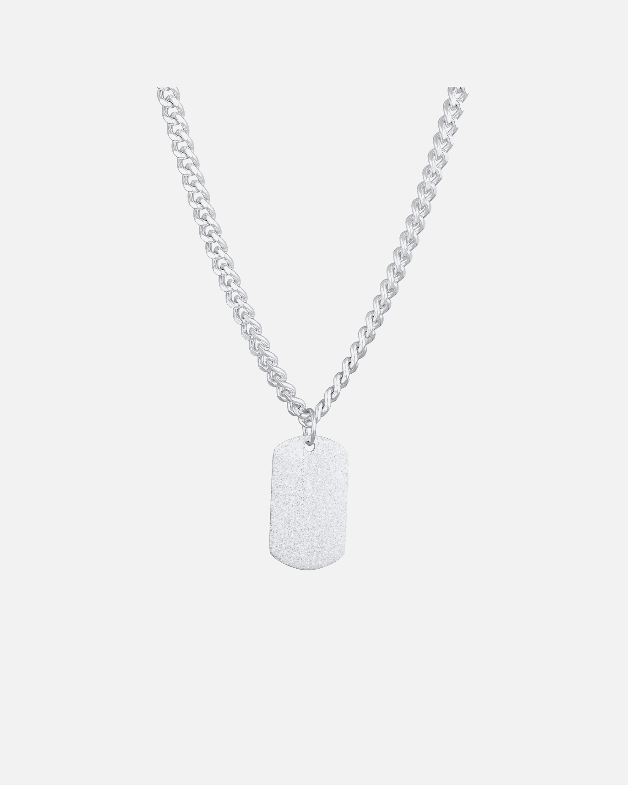 Halskette für Männlich KUZZOI Panzerkette Anhänger Platte 925 Silber 1 Stück