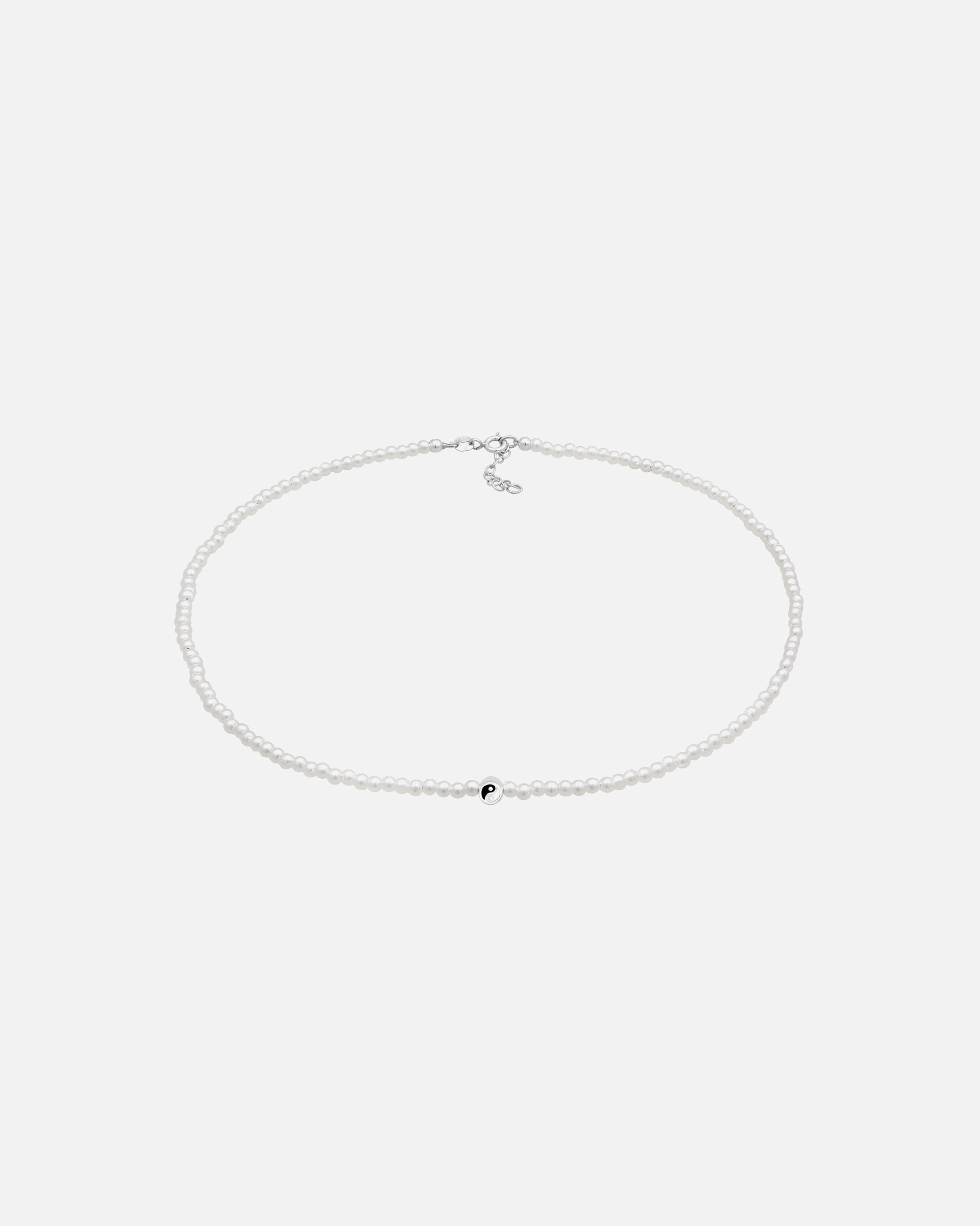 Halskette für Weiblich Elli Choker Yin Yang Glasperlen 925 Sterling Silber 1 Stück