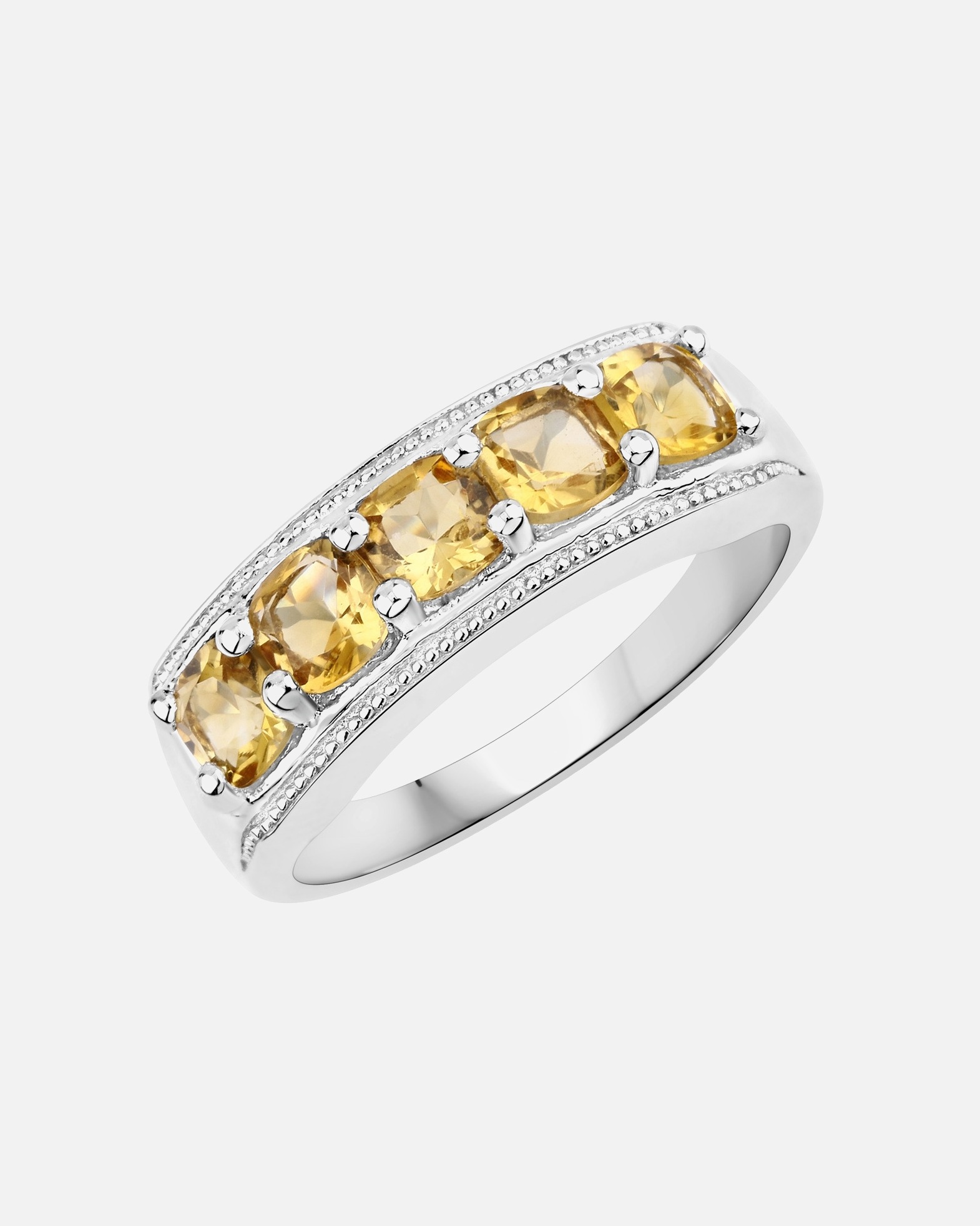 Ring für Weiblich Rafaela Donata Ring Sterling Silber Citrin in Silber 56