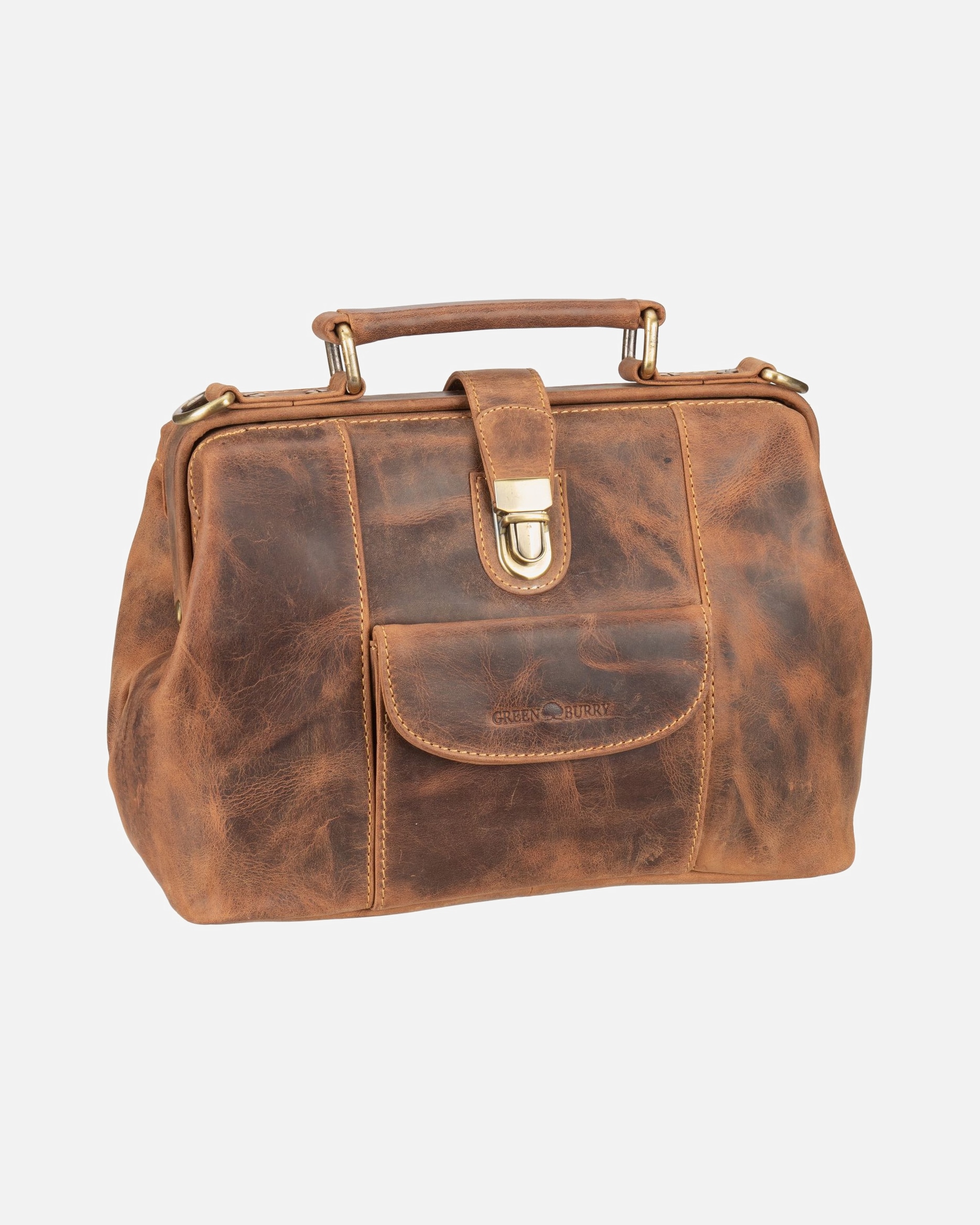 Handtasche für Weiblich Greenburry Handtasche Vintage 1584M Sattelbraun