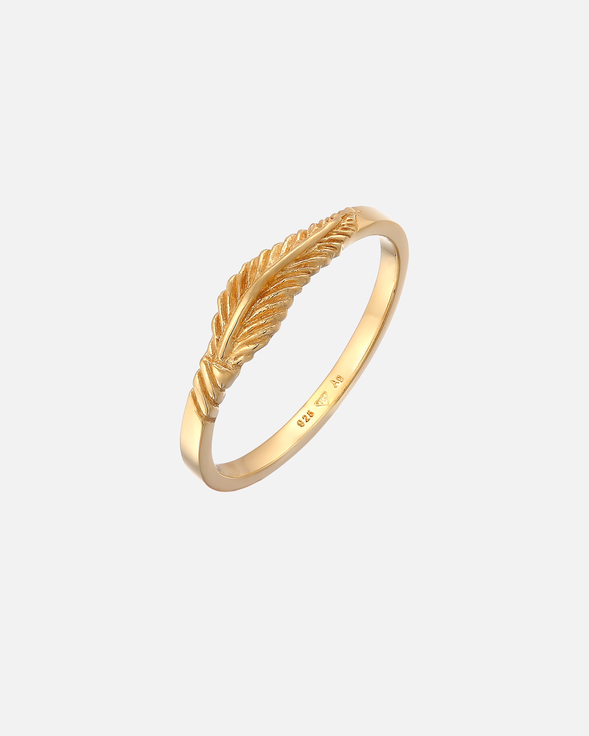 Ring für Weiblich Elli Feder Flügel Boho Trend Festival 925 Silber 54