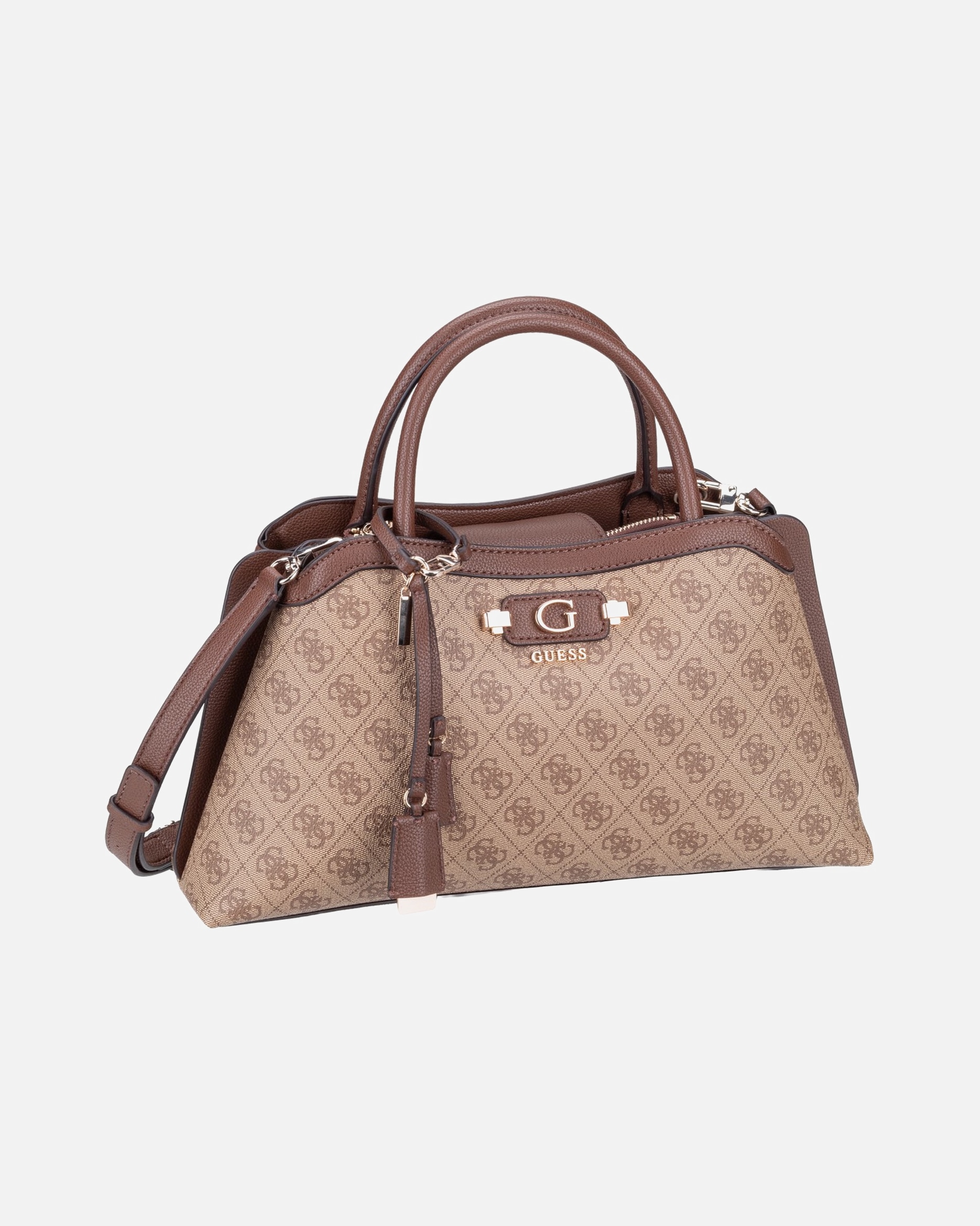 Handtasche für Weiblich GUESS Handtasche Lindsey Girlfriend latte logo