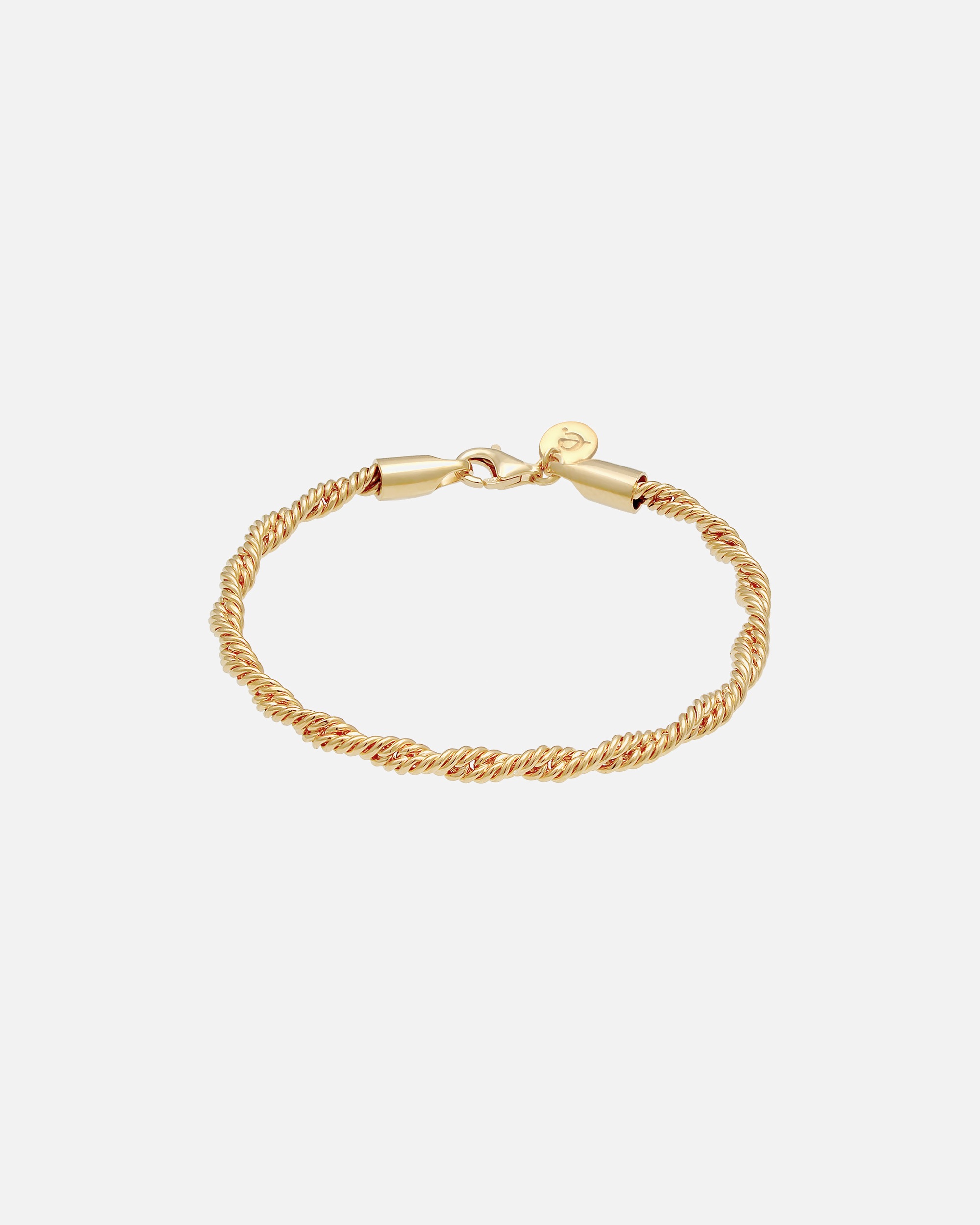 Armband für Weiblich Elli PREMIUM Kordel Gedreht Elegant Basic 925 Silber 1 Stück
