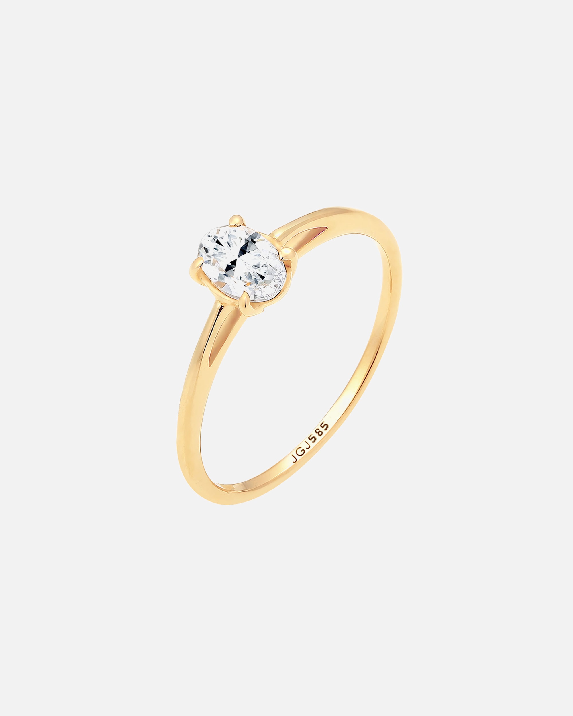 Ring für Weiblich Elli PREMIUM Verlobungsring Valentin Liebe Topas 585 Gelbgold 54