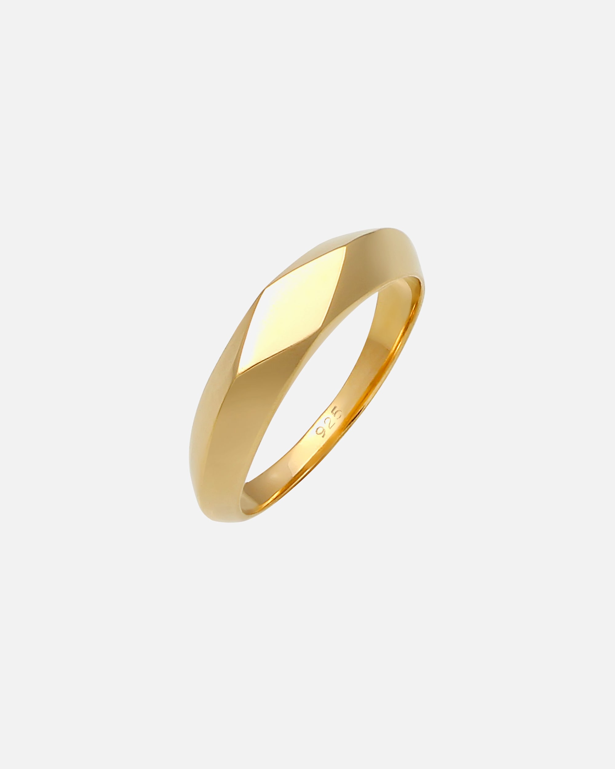 Ring für Weiblich Elli Siegelring Pinky Ring Raute Geo Look 925 Silber 46