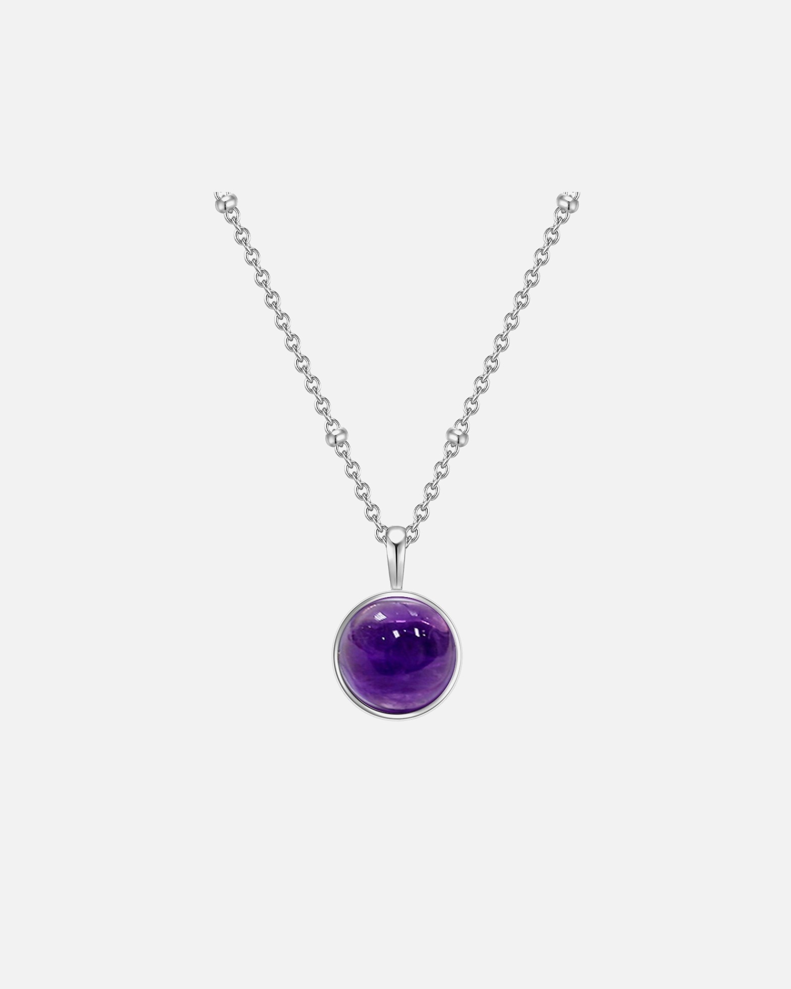 Halskette für Weiblich Glanzstücke München Halskette Sterling Silber Amethyst in Silber 1 Stück