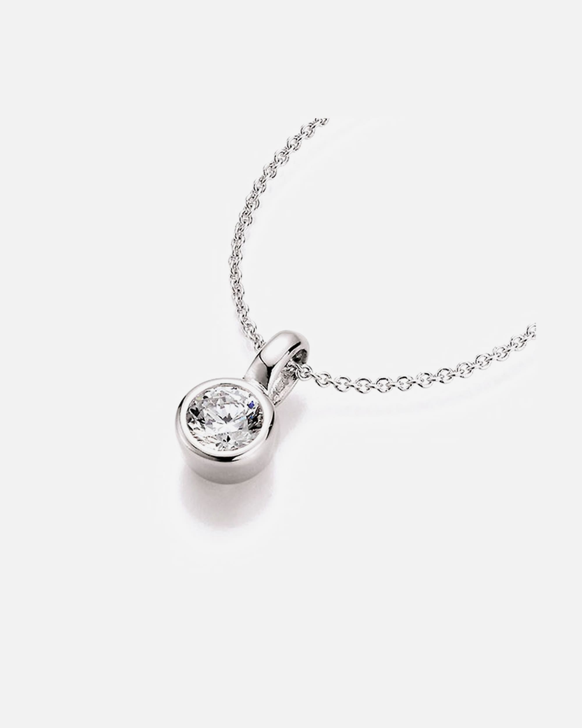 Halskette für Weiblich Smart Jewel Kette Zirkonia-Anhänger, Silber 925 45 cm