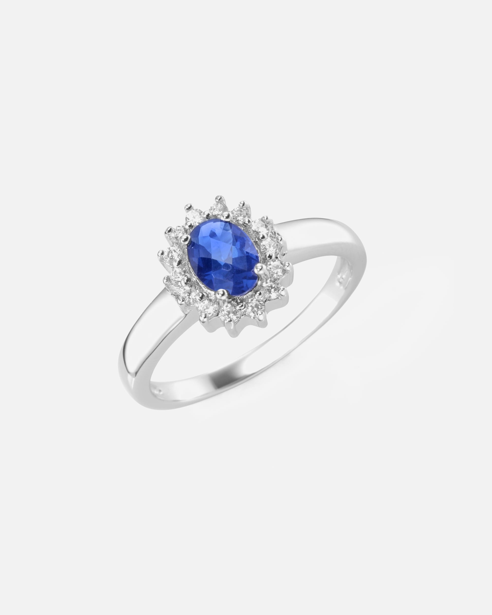 Ring für Weiblich Smart Jewel Ring zauberhaft, farbiger Stein und weiße Zirkonia, Silber 925 52