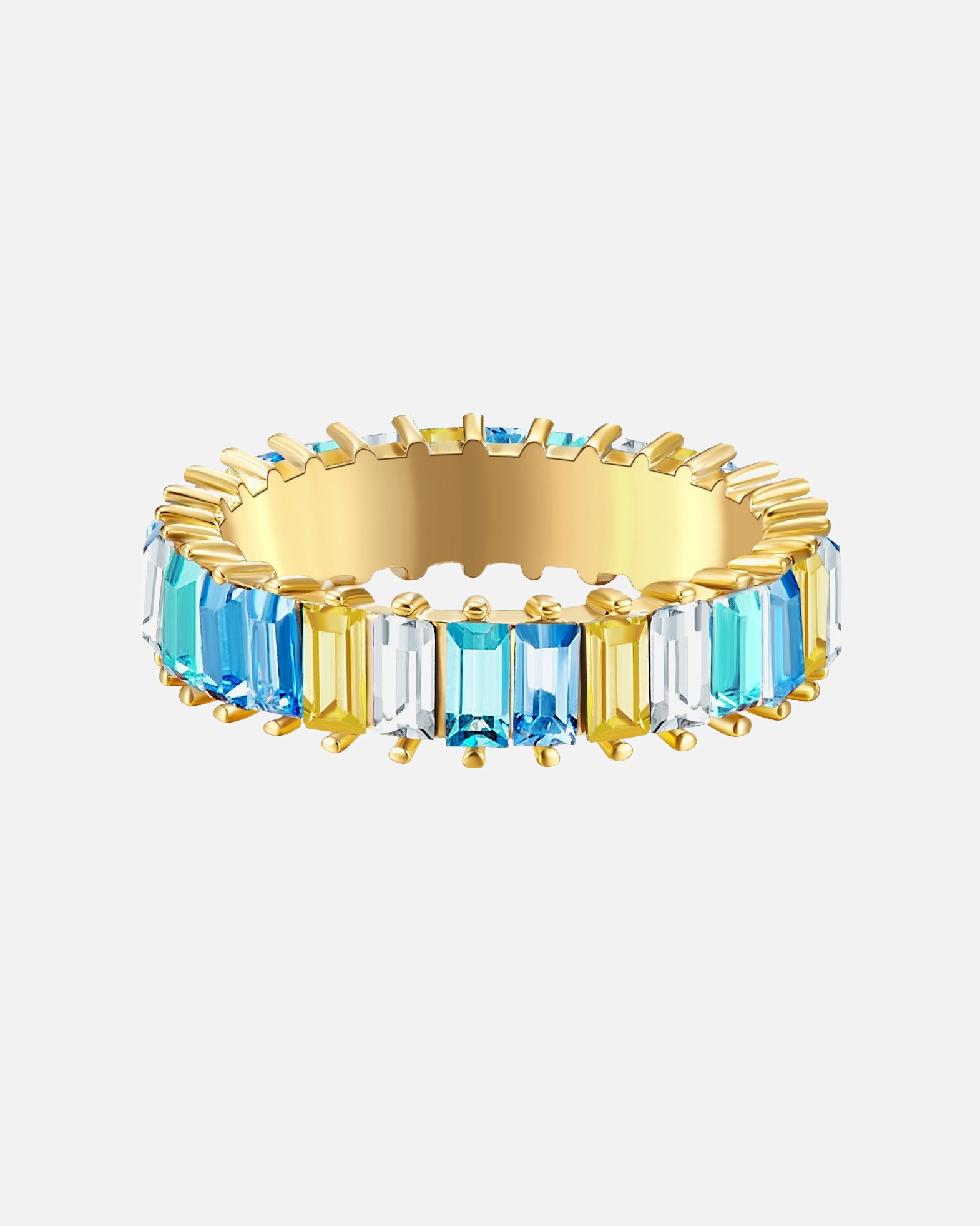 Ring für Weiblich Yokoamii Ring Metall-Legierung Glaskristall in Gelbgold 56