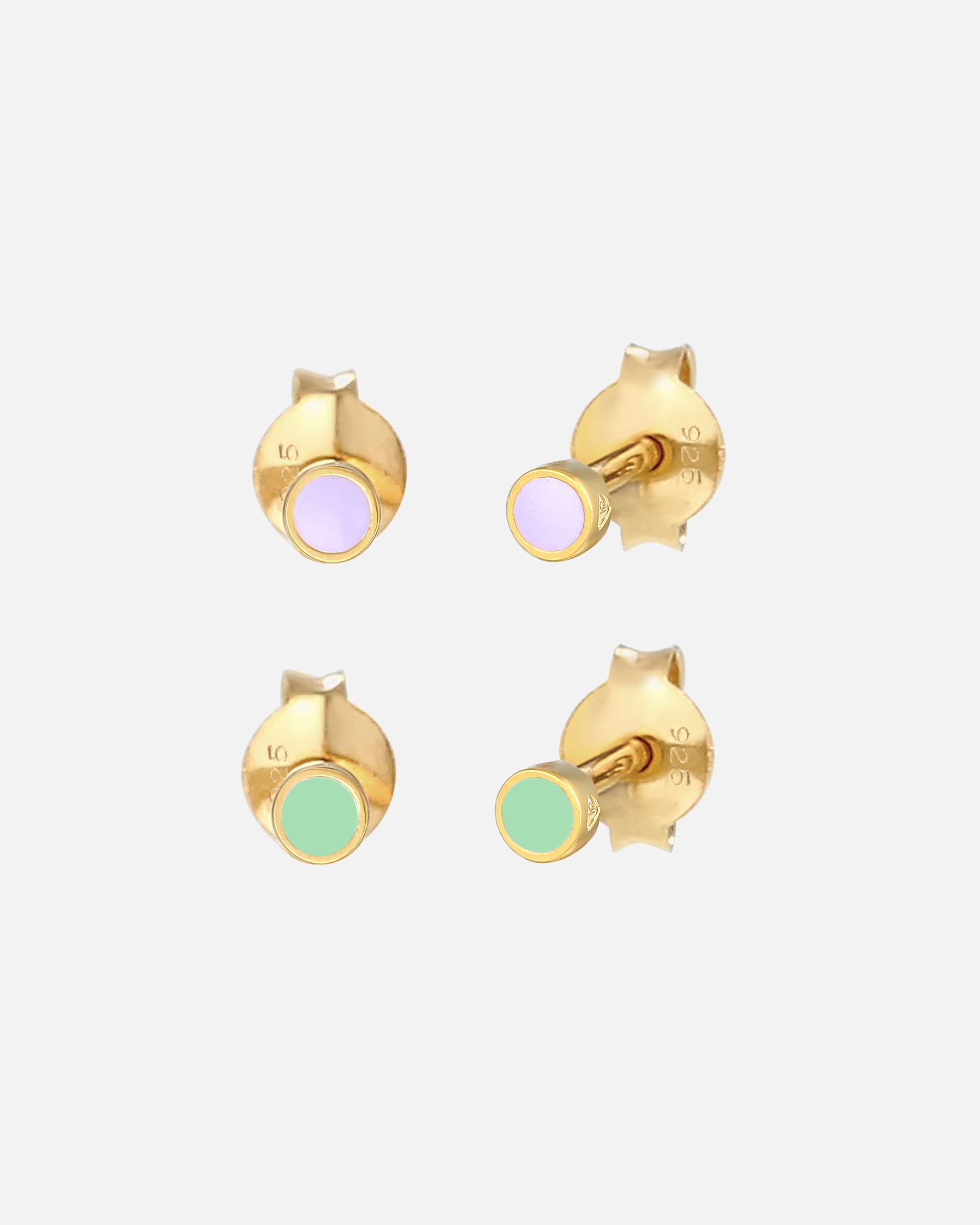 Ohrringe für Weiblich Elli Stecker Emaille Basic Set 925 Silber 1 Stück