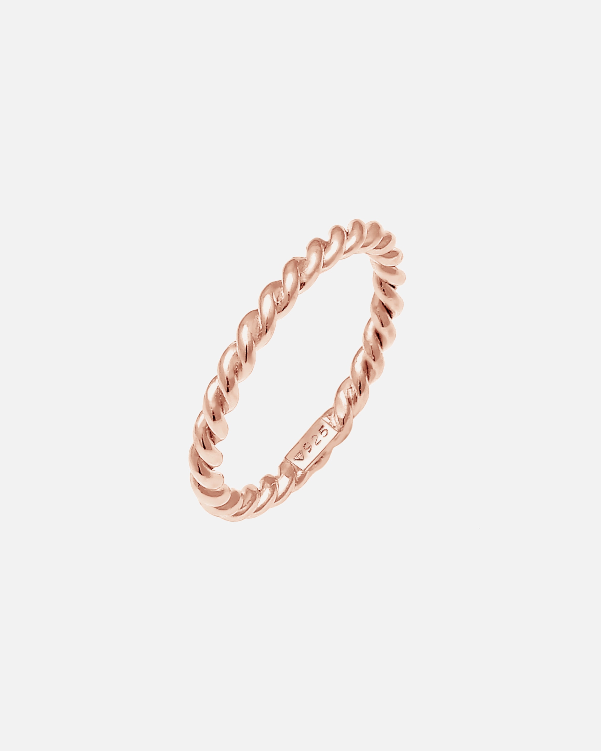 Ring für Weiblich Nenalina Twisted Gedreht Basic Schlicht Trend 925 Silber 54