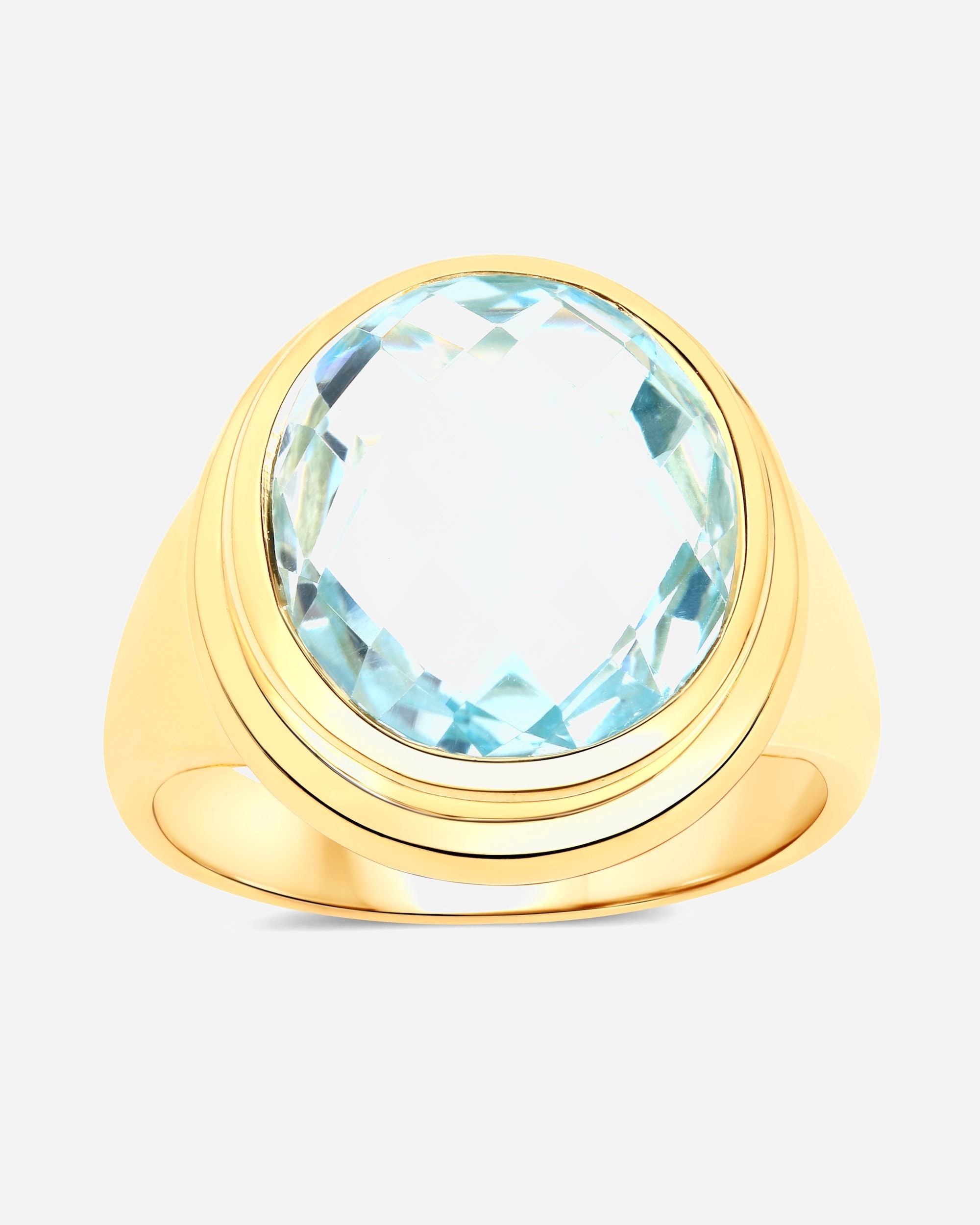 Ring für Weiblich Vira Jewels Ring 925/- Sterling Silber Blautopas beh. hellblau 8,17 ct. 017 (53,5)