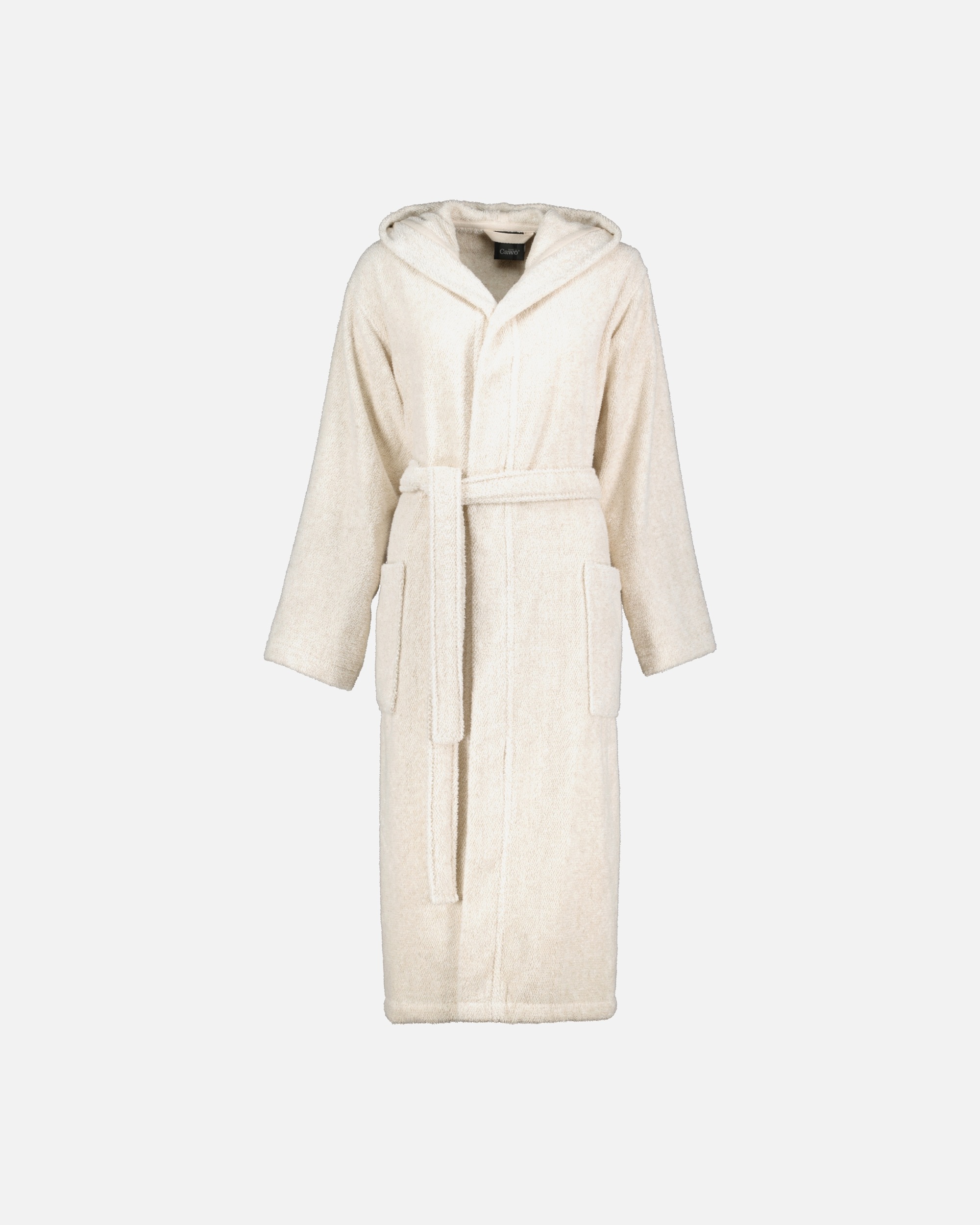 Bademantel für Unisex Cawö Cawö Bademäntel Damen Kapuze SAUNA Cotton & Hemp 846 natur - 33 L