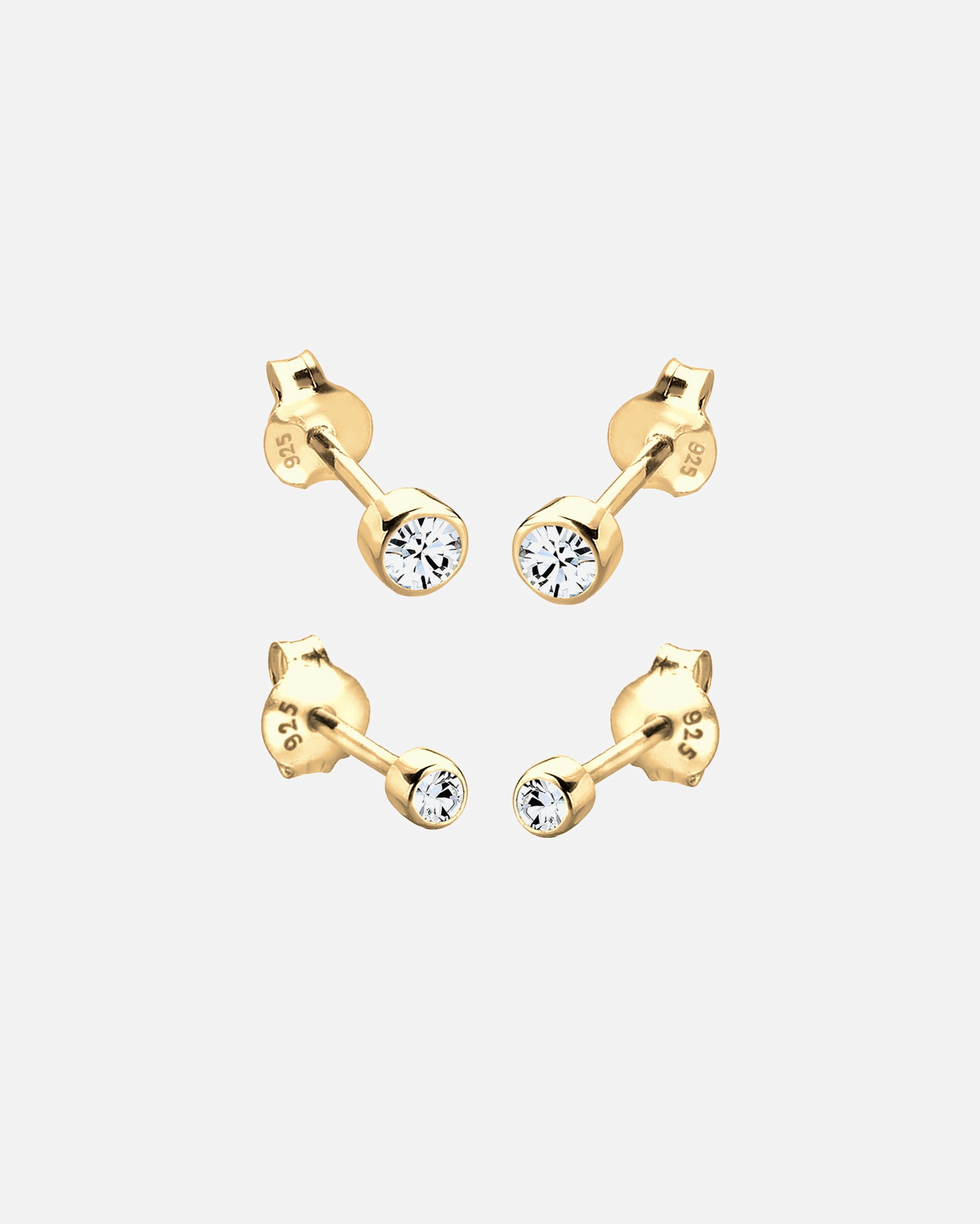 Ohrringe für Weiblich Elli Elli Ohrringe Set Basic 925 Silber, mit Kristallen von Swarovski® 1 Stück