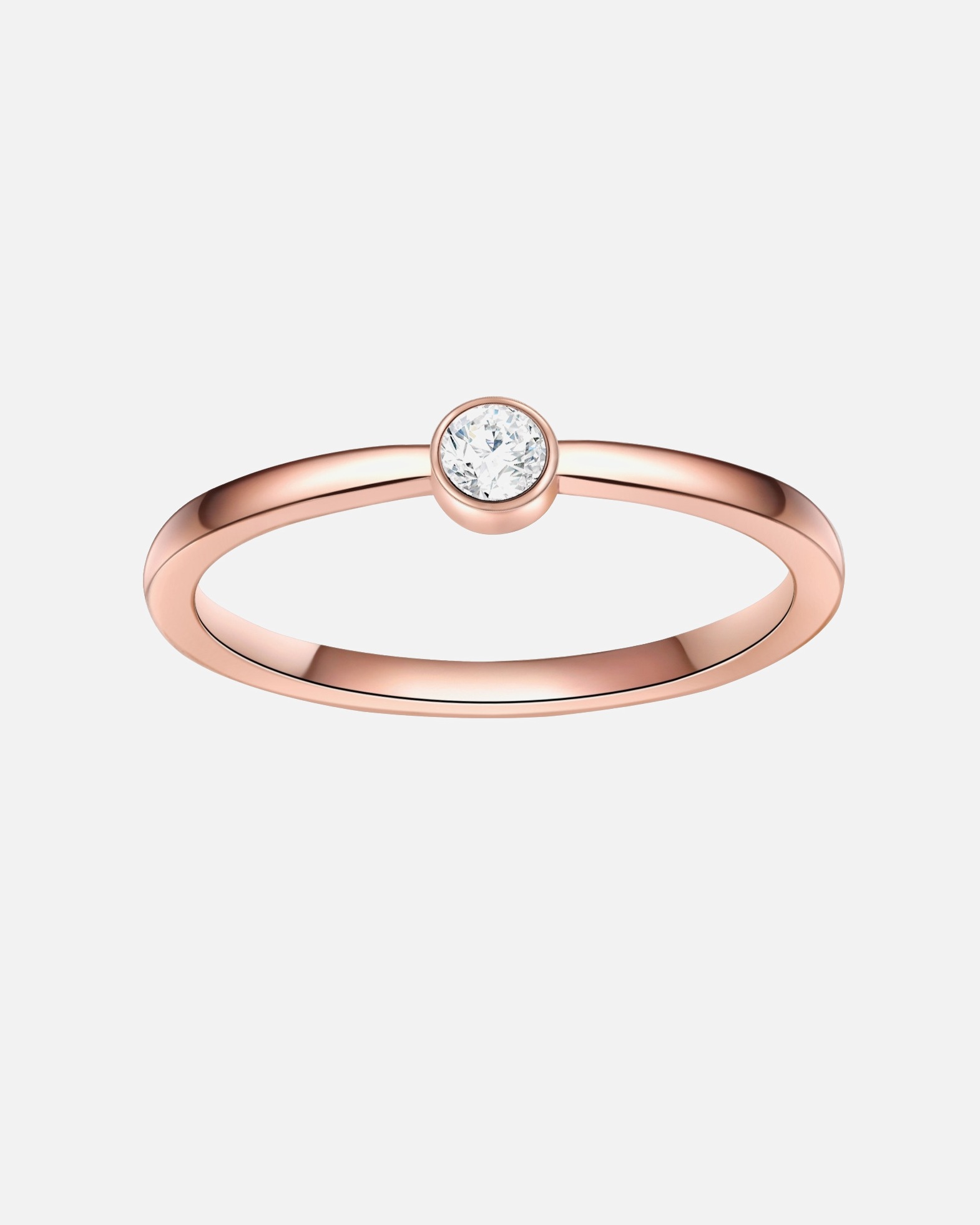 Ring für Weiblich EASTSIDE Ring Edelstahl Zirkonia in Roségold 48