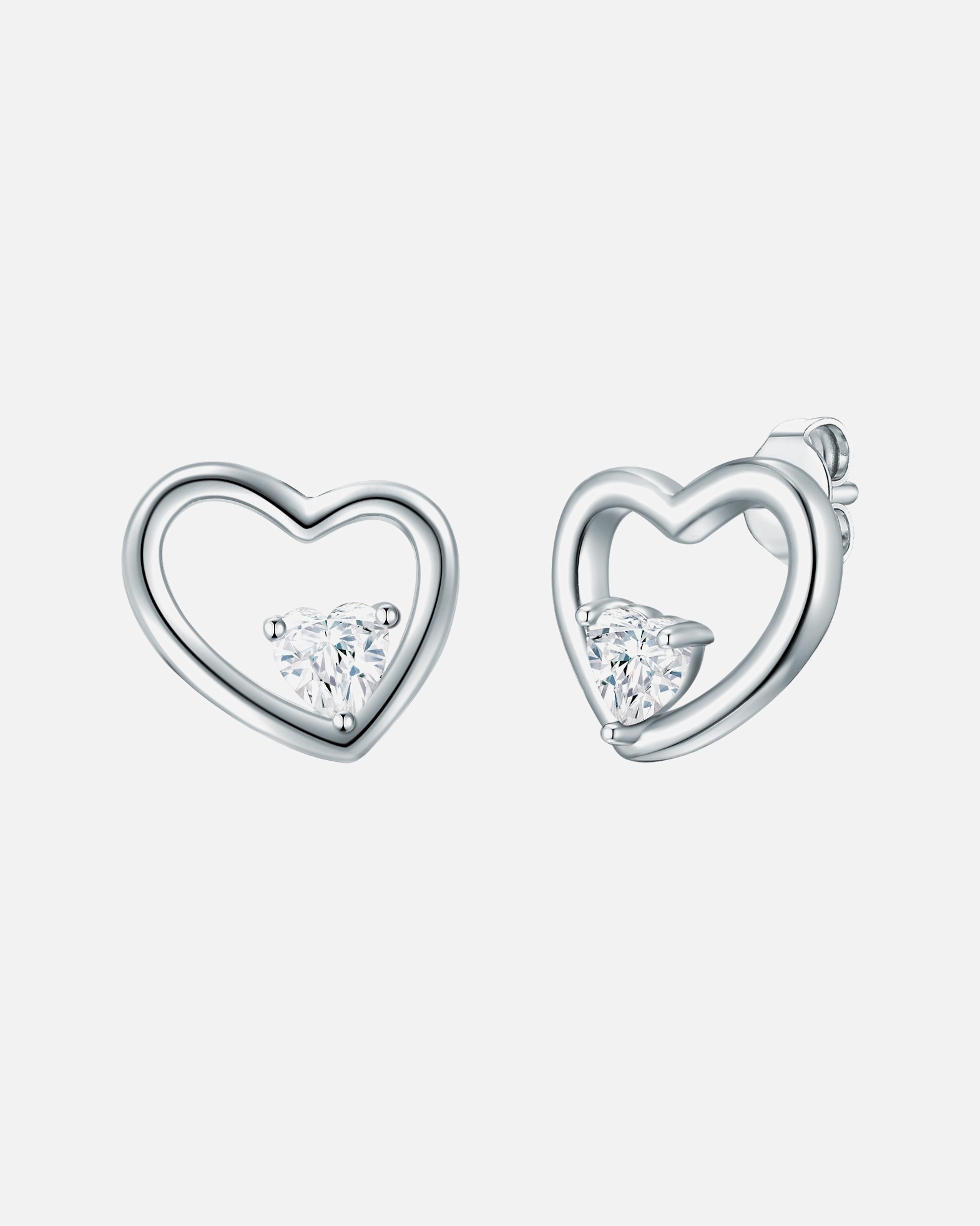 Ohrringe für Weiblich Ohrstecker Metall-Legierung verziert mit Kristallen von Swarovski® in Silber 1 Stück