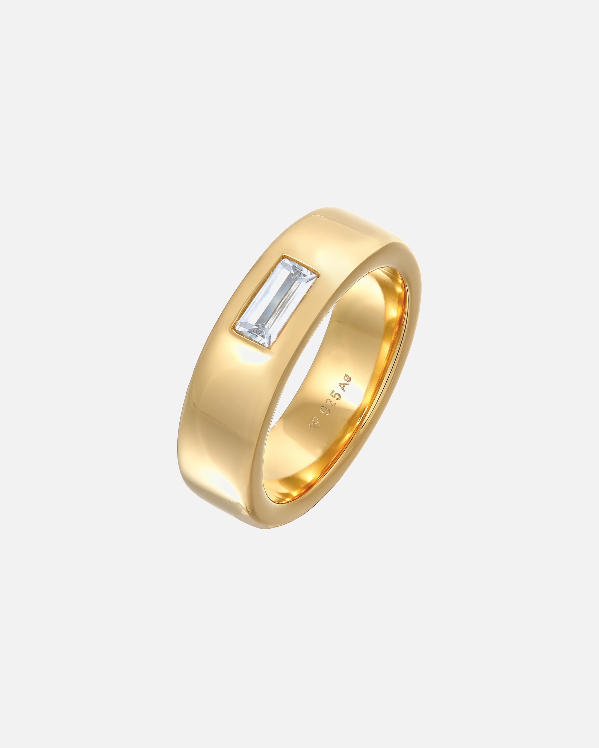 Ring für Weiblich Elli PREMIUM Bandring Topas Elegant 925 Silber rhodiniert 52
