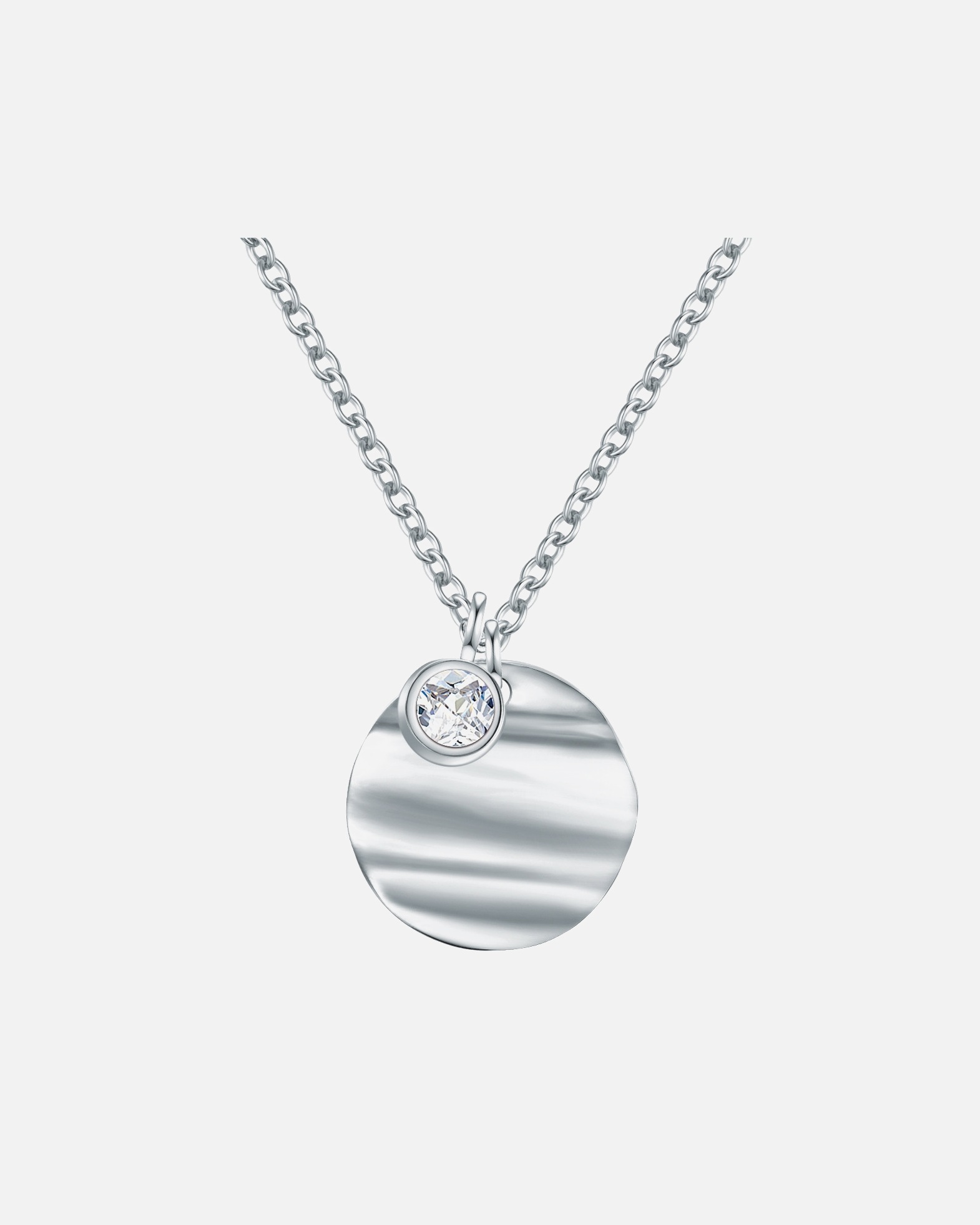Halskette für Weiblich EASTSIDE Halskette Edelstahl Zirkonia in Silber 1 Stück