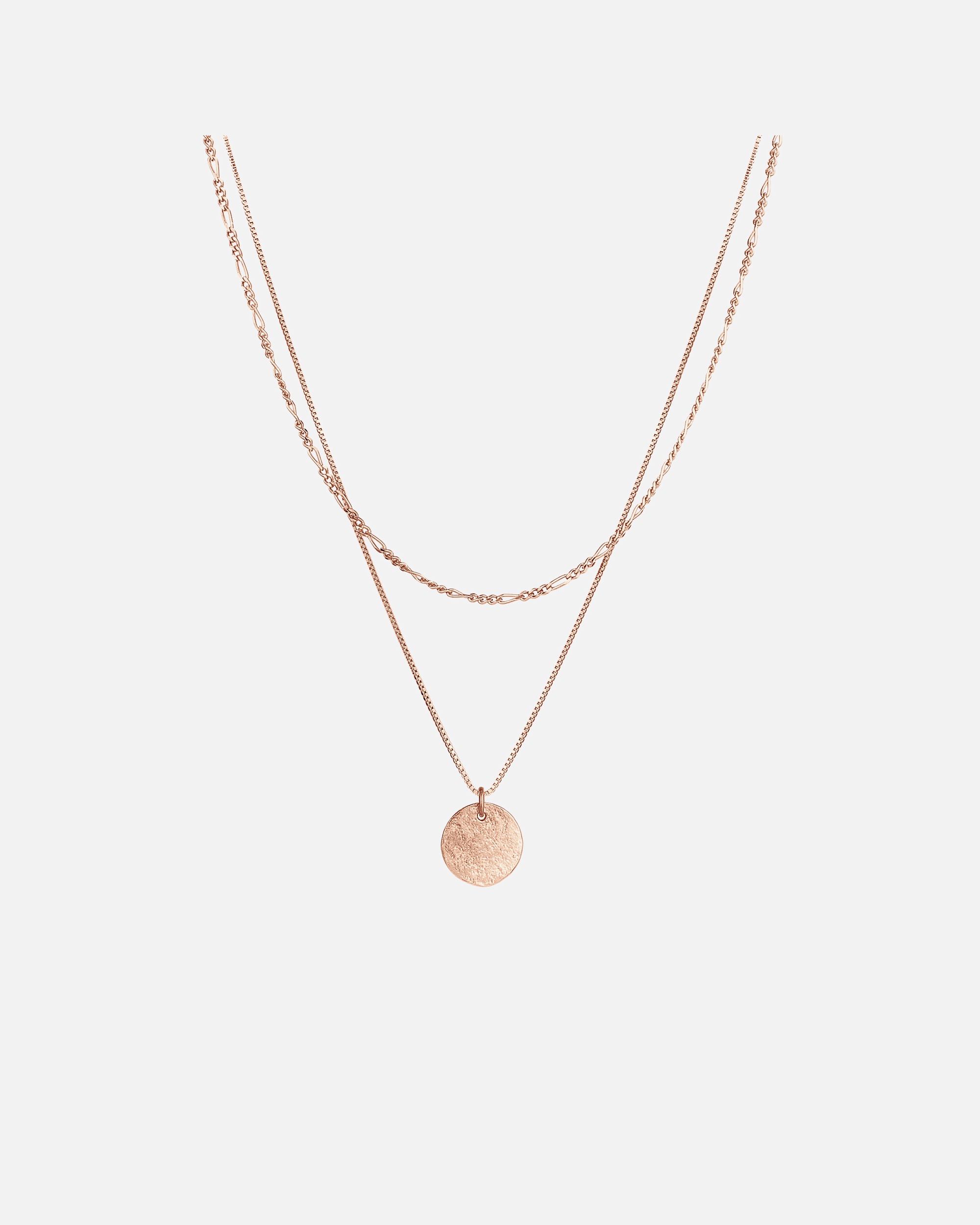 Halskette für Weiblich Elli Layer Plättchen Figaro Boho 2-lagig 925 Silber 1 Stück