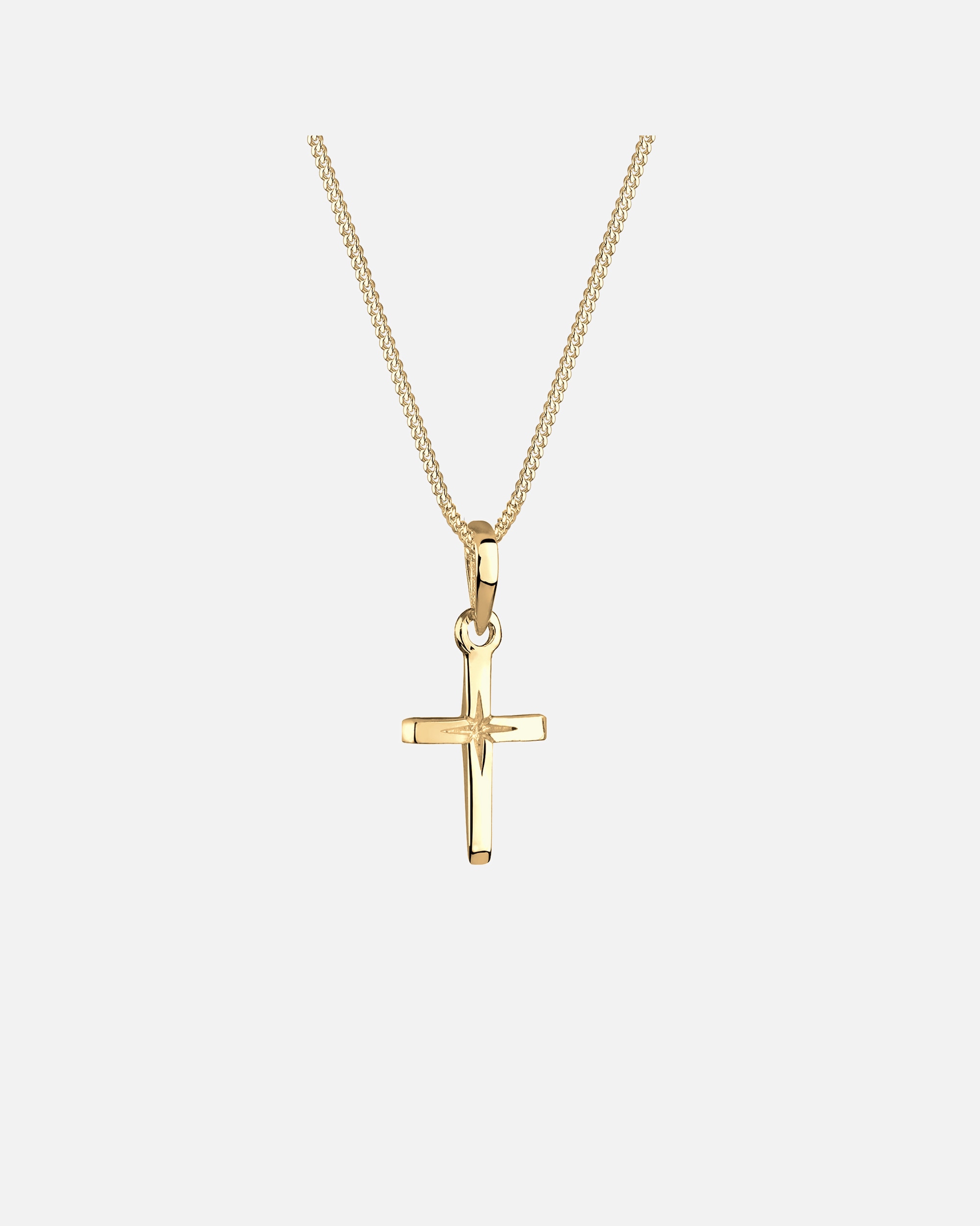 Halskette für Weiblich Elli Kreuz Sterngravur 925 Sterling Silber 1 Stück