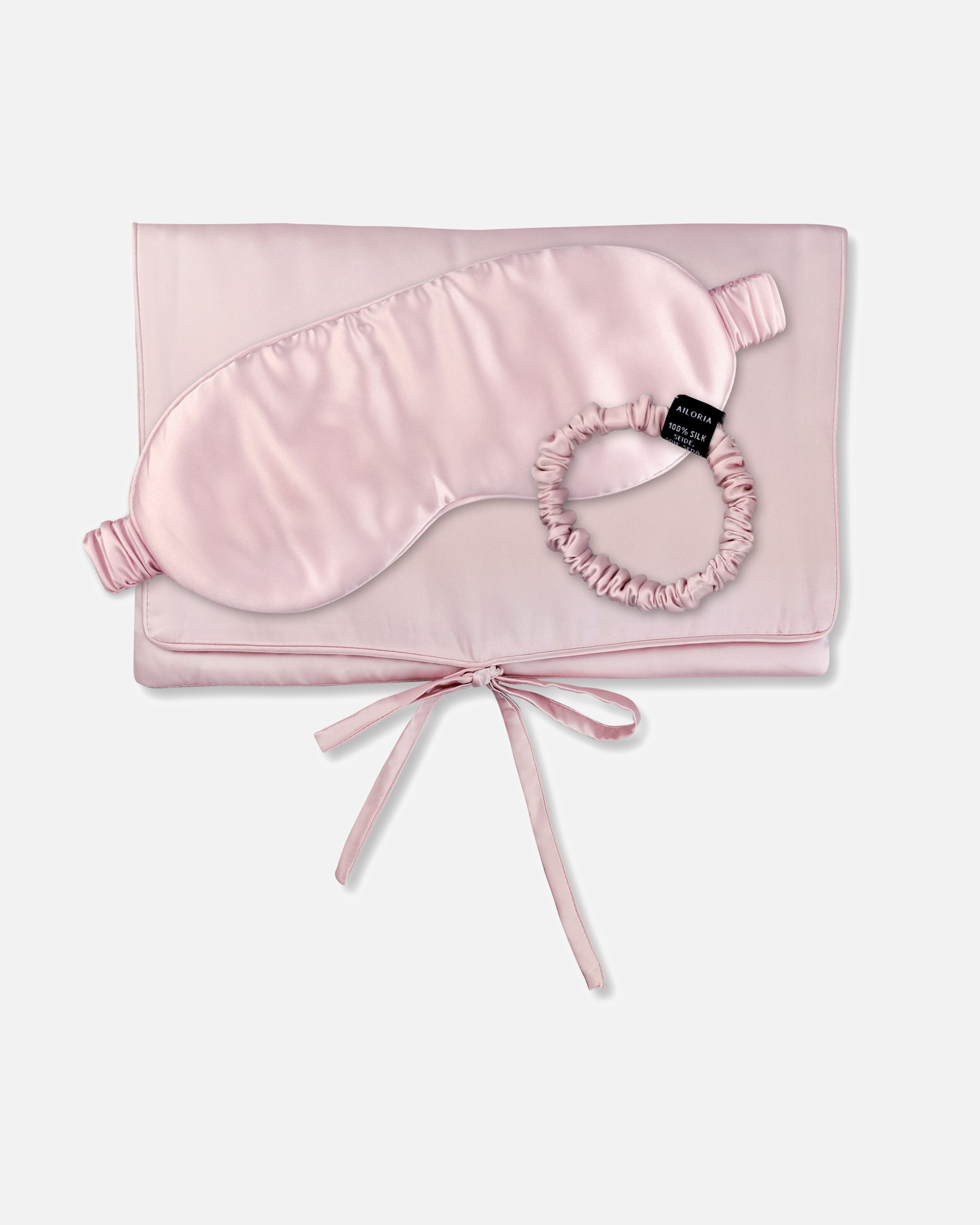 Haarreif für Weiblich Ailoria TRAVEL SET BEAUTY S Tasche, Schlafmaske & Scrunchie S rosa