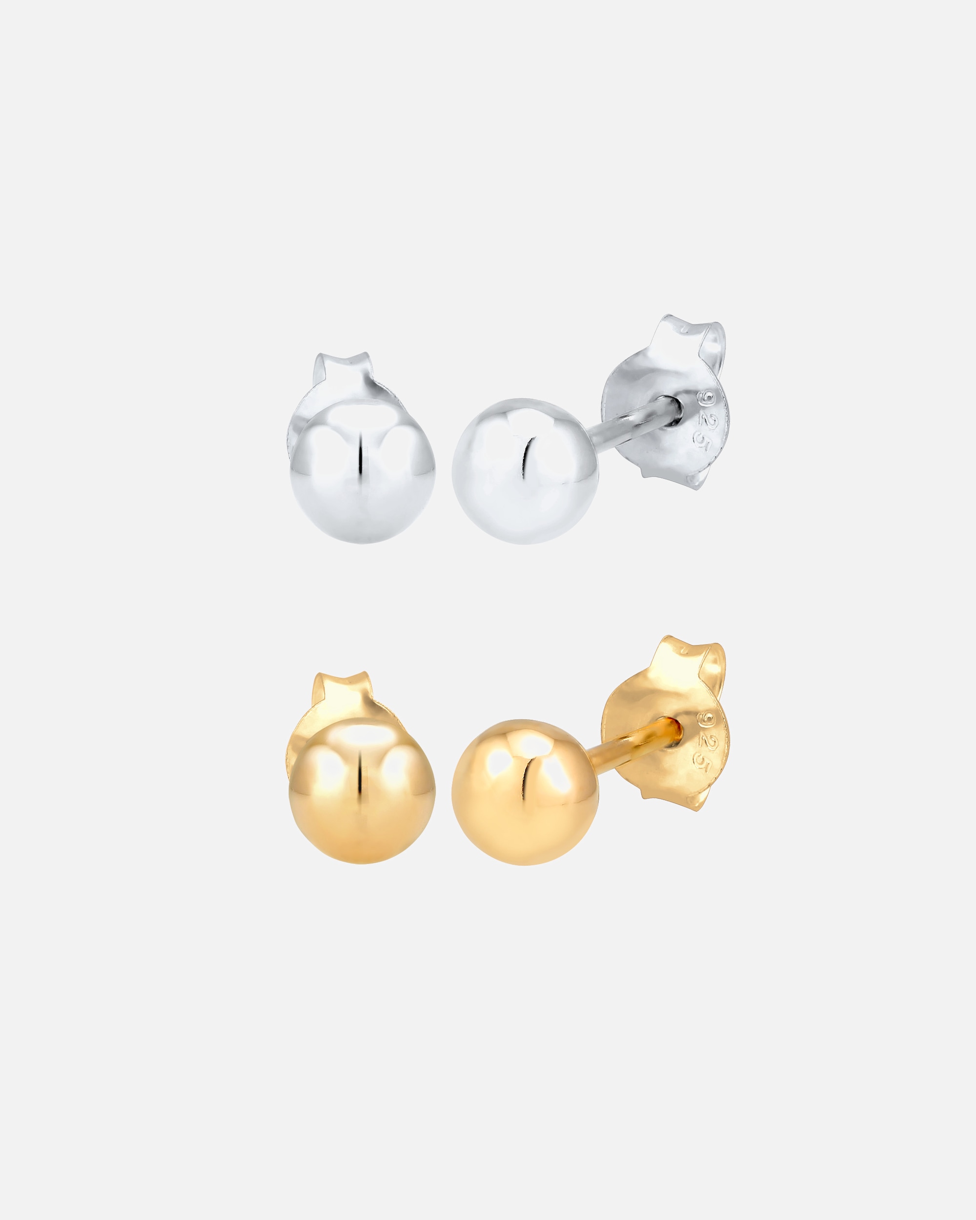 Ohrringe für Weiblich Elli 2er Set Kreis Bicolour Geo 925 Silber vergoldet 1 Stück