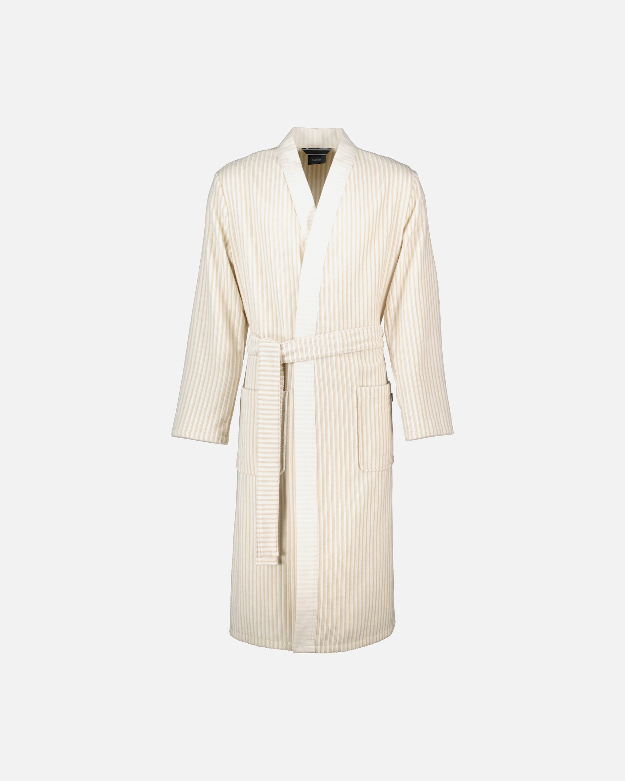 Bademantel für Männlich Cawö Cawö Bademäntel Herren Kimono Struktur 5718 beige - 33 1 Stück