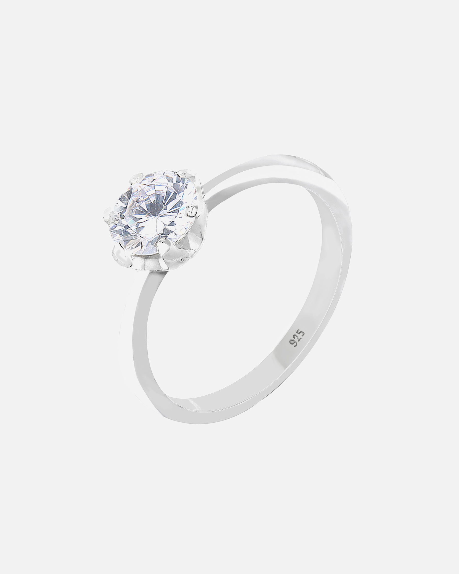 Ring für Weiblich Elli Solitärring Zirkonia 925 Sterling Silber 52
