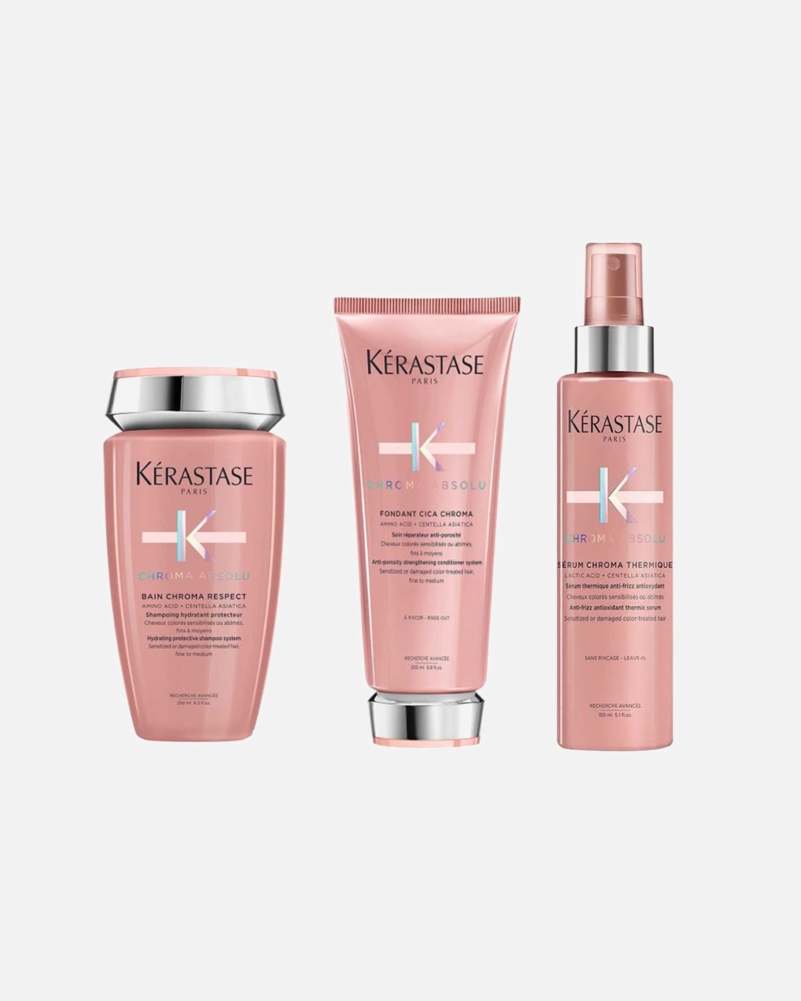 Haarpflegeset für Weiblich Kérastase Chroma Absolu Respect 3er Set (Bain / Fondant / Serum Protect) 1 Stück