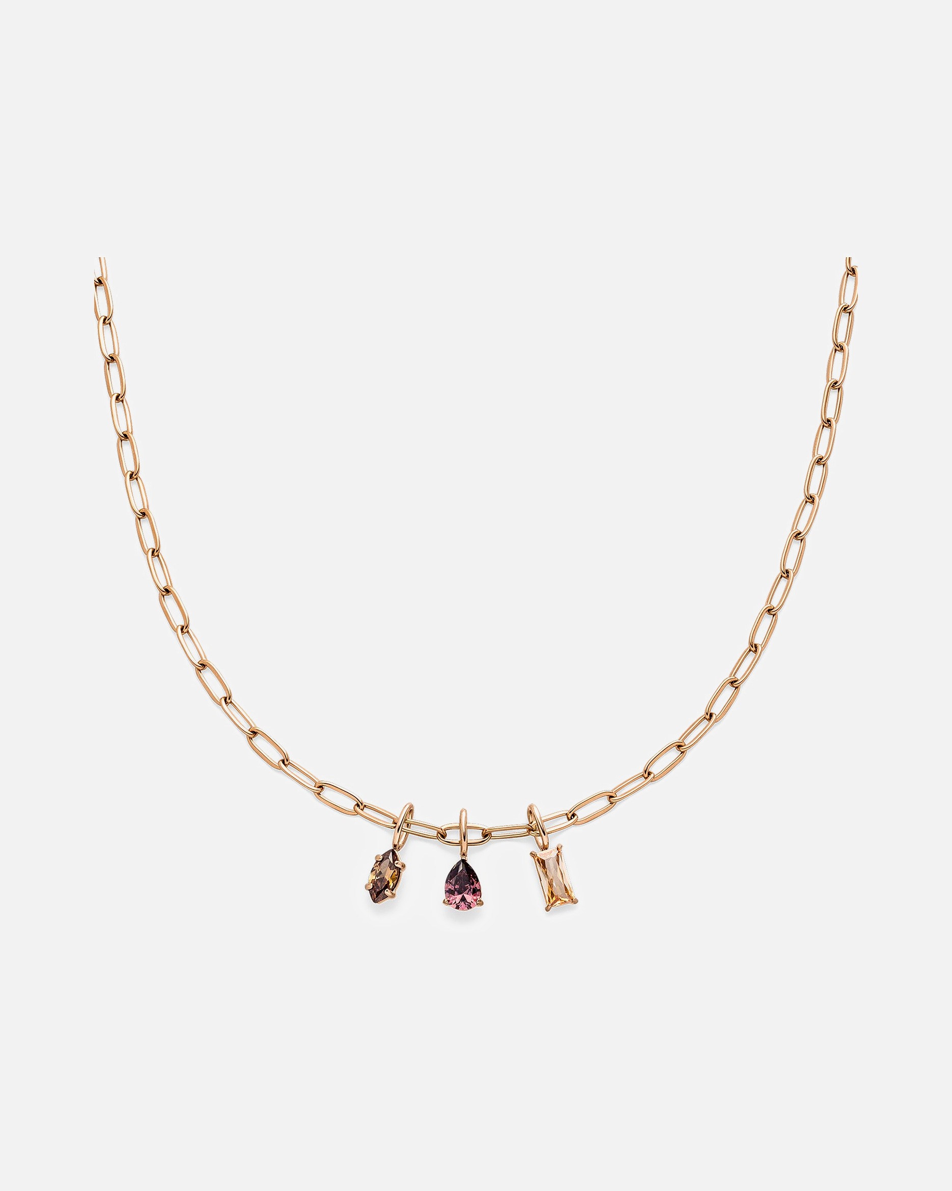 Kette für Weiblich s.Oliver Kette Edelstahl, Farbstein braun, gold