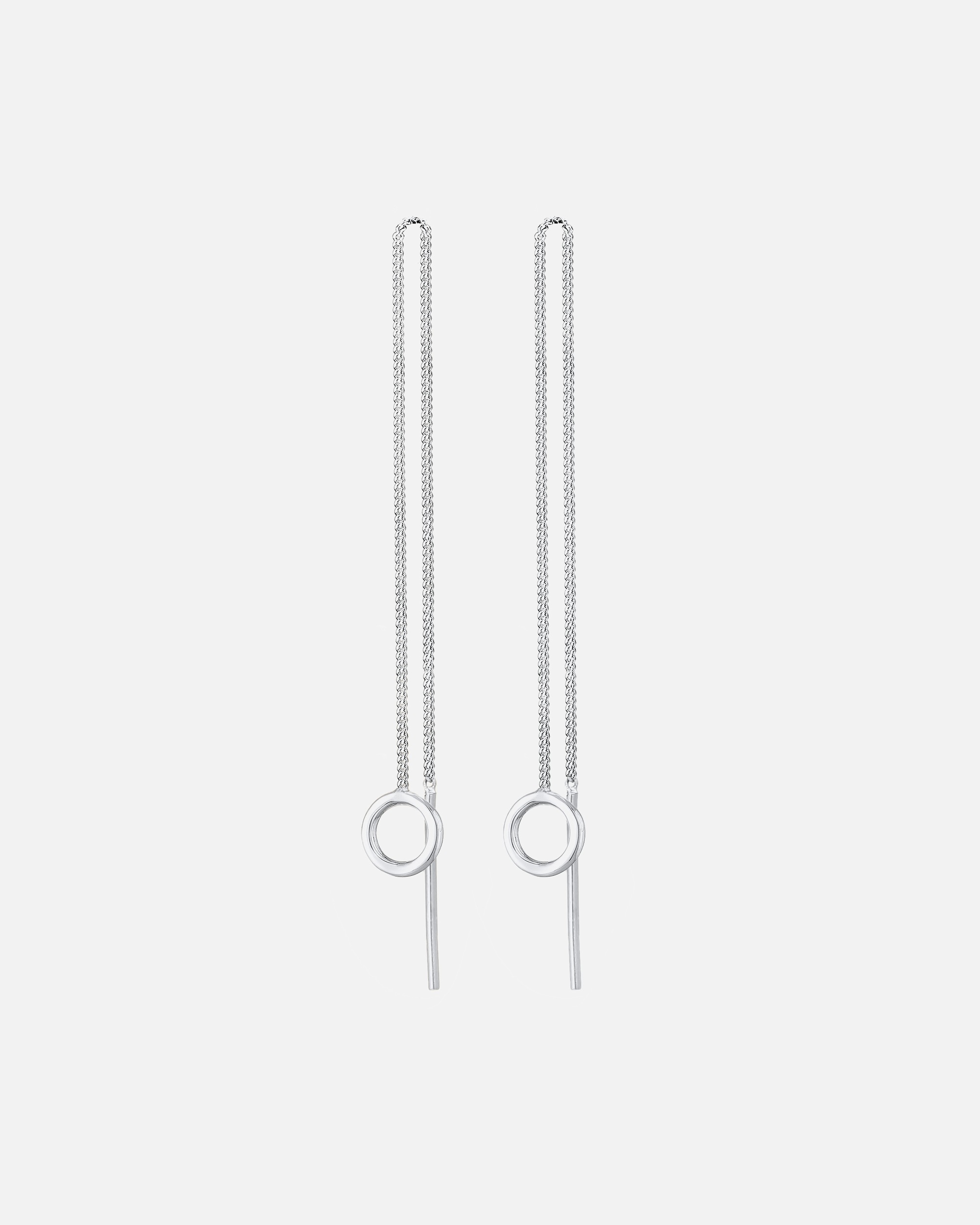 Ohrringe für Weiblich Elli Basic Durchzieher Kreis Rund Minimal 925 Silber 1 Stück
