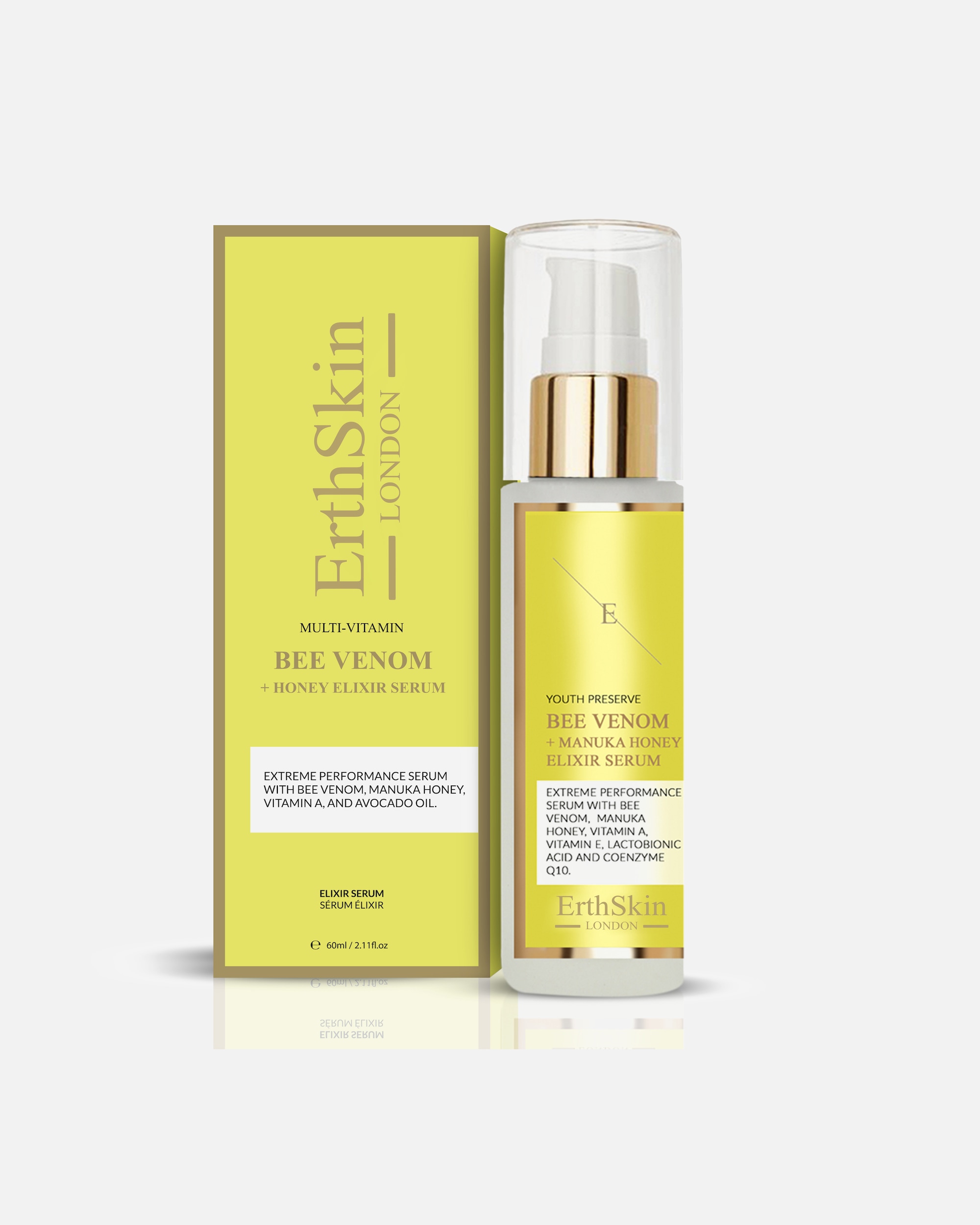 Feuchtigkeitsserum für Weiblich ErthSkin London Bienengift + Manuka-Honig-Elixier-Serum 1 Stück