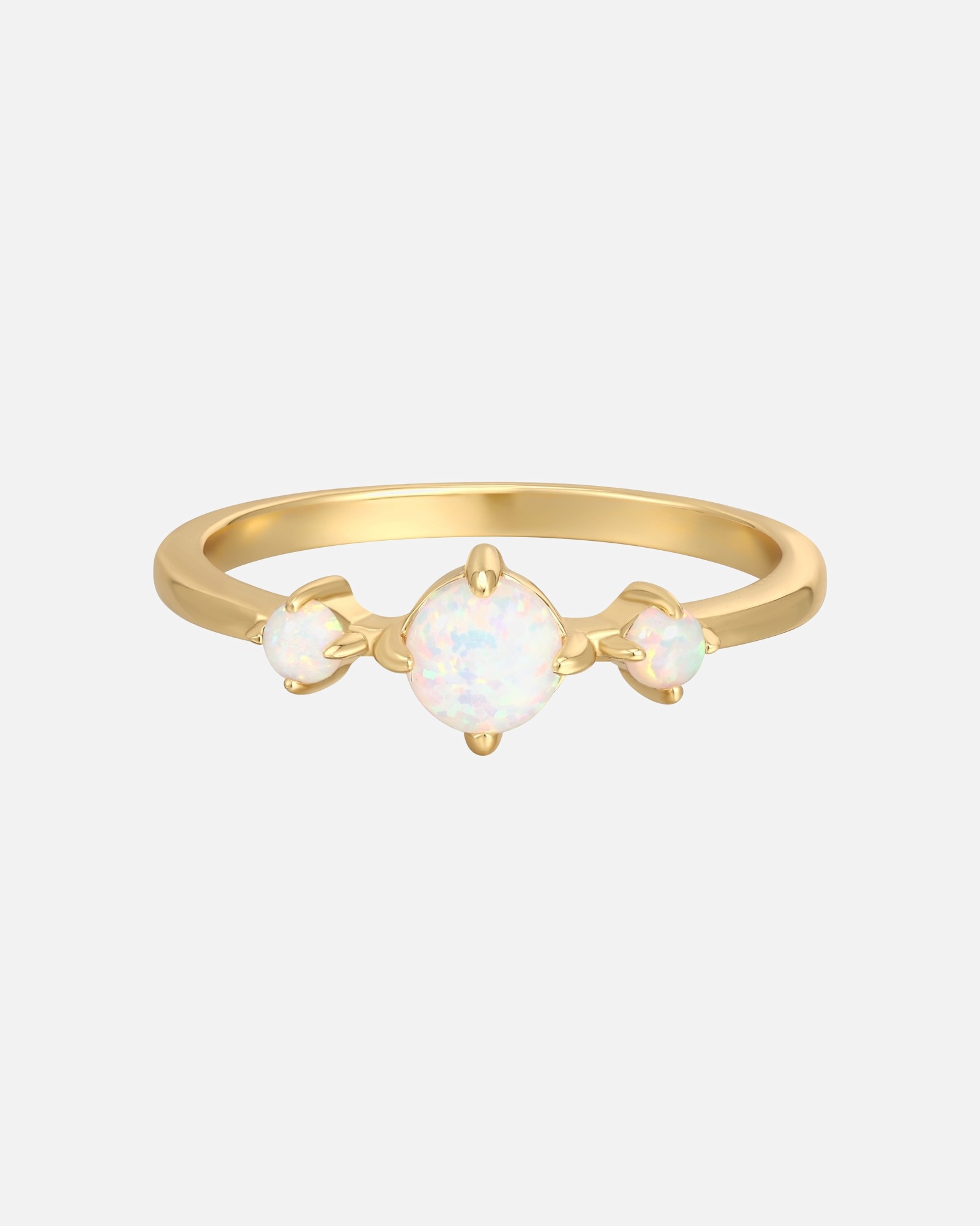 Ring für Weiblich Rafaela Donata Ring aus Sterling Silber in Gelbgold mit Opal (synth.) 52