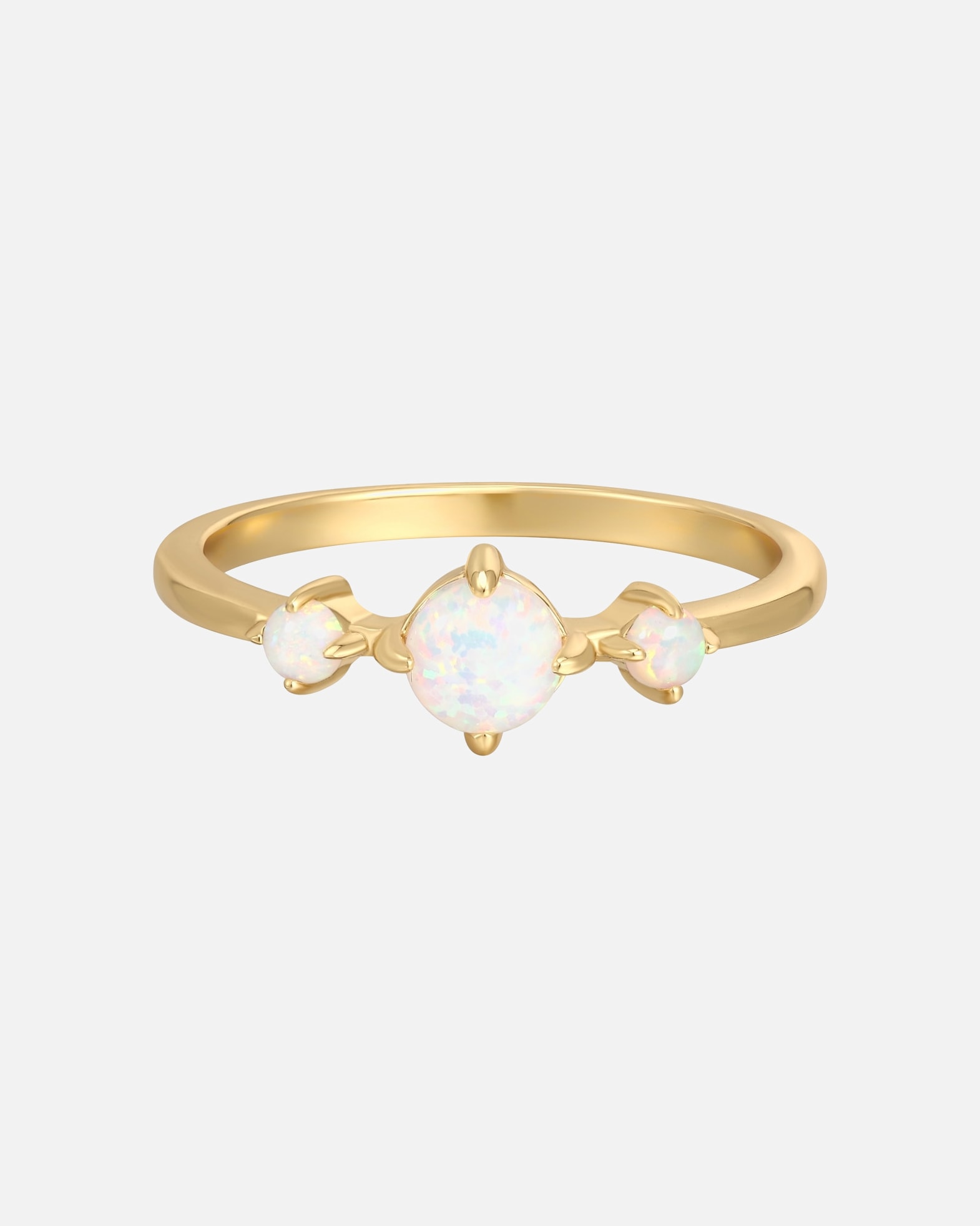 Ring für Weiblich Rafaela Donata Ring aus Sterling Silber in Gelbgold mit Opal (synth.) 58