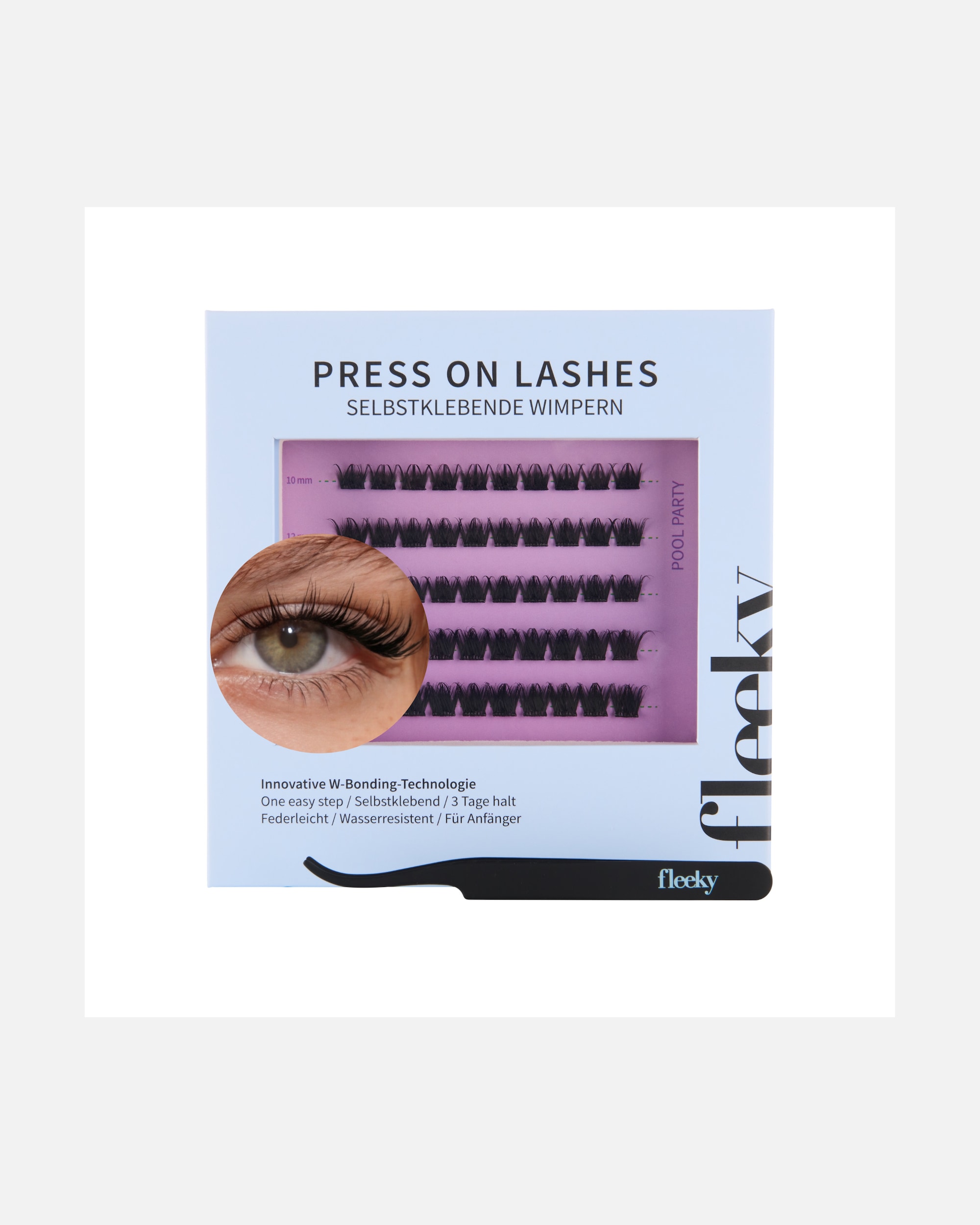 Künstliche Wimpern für Unisex Fleeky Press-On Lashes Natural – natürlicher Look Pool Party