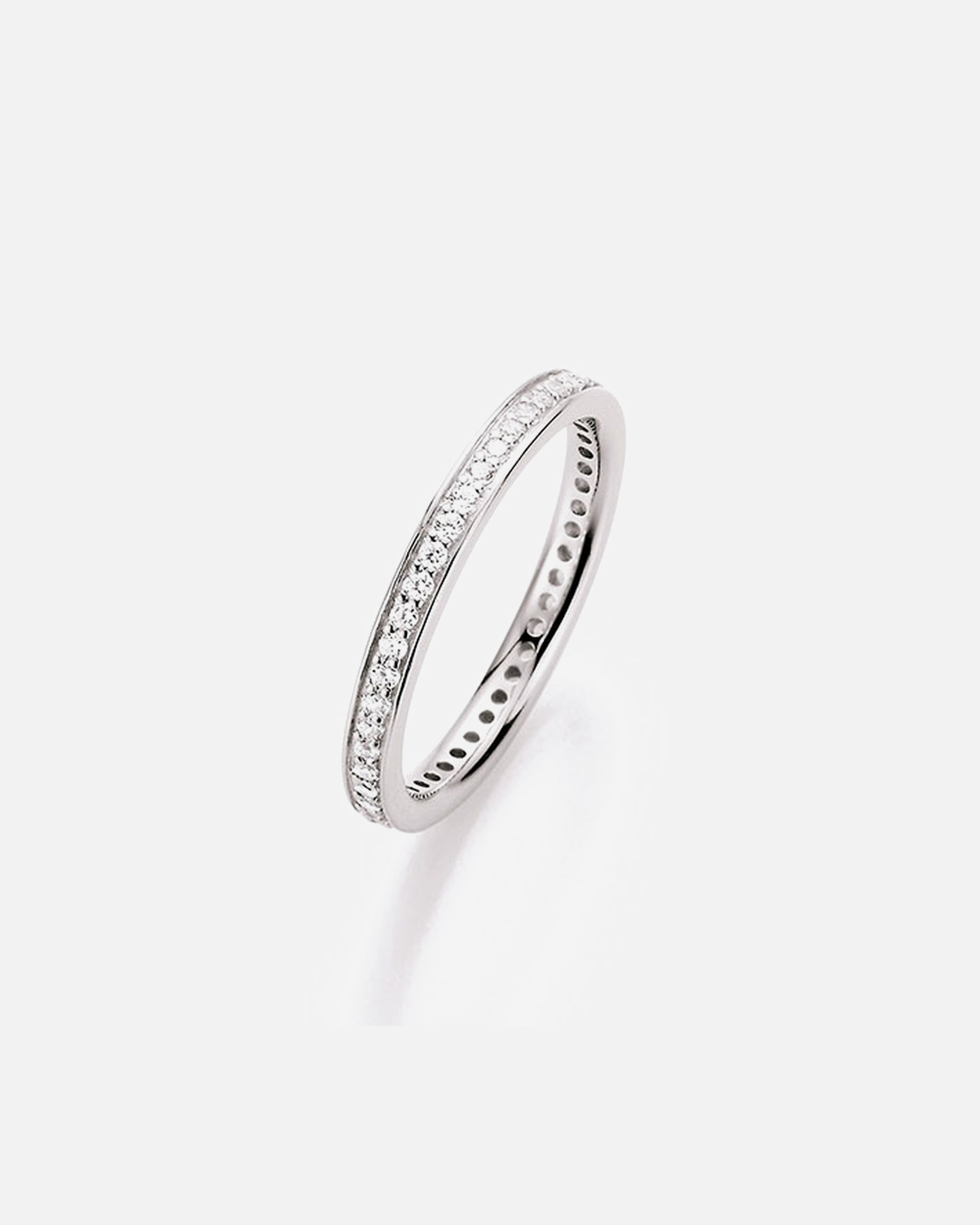 Ring für Weiblich Smart Jewel Ring filigran, Zirkonia Steine mit Brilliantschliff, Silber 925 58