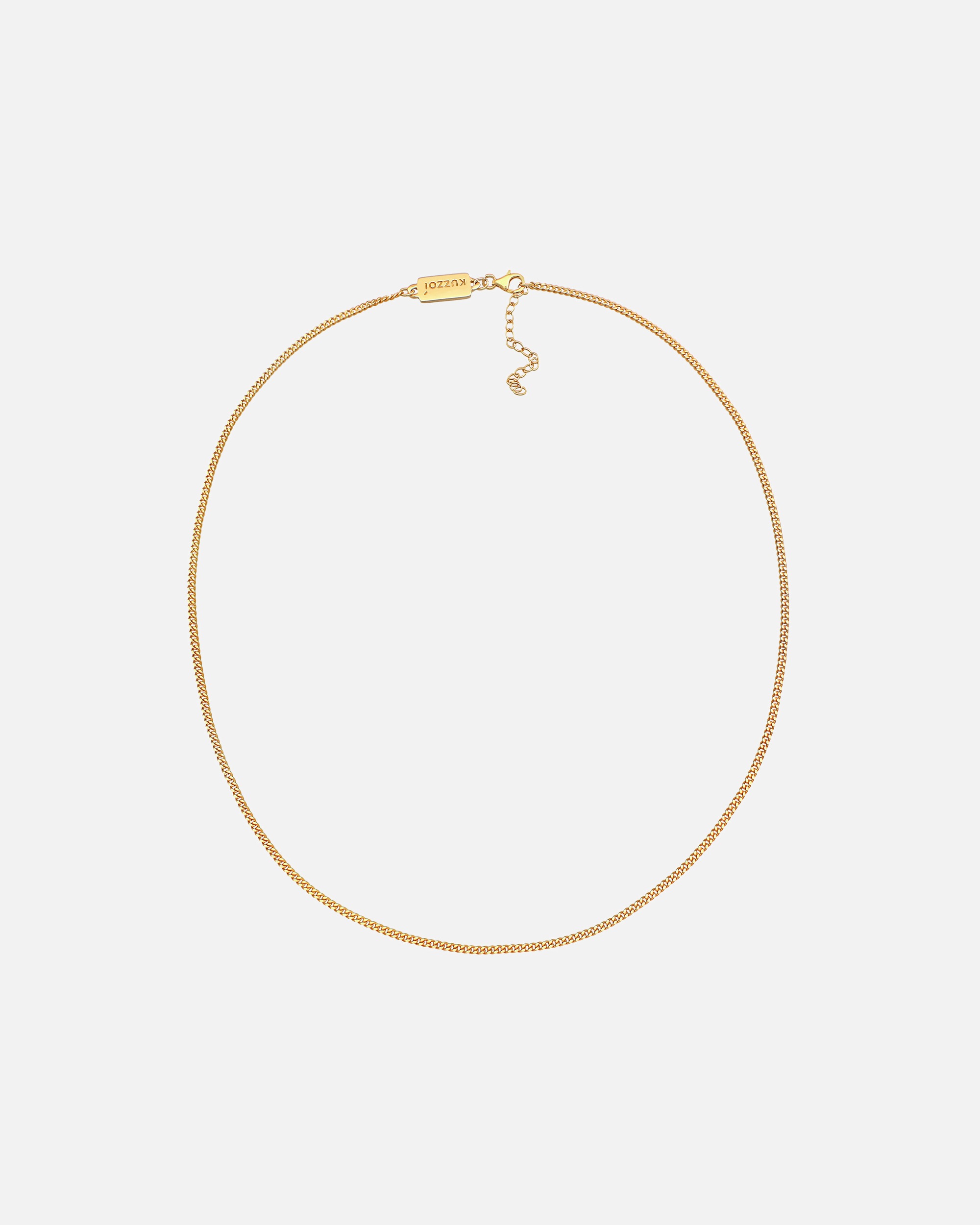 Halskette für Männlich KUZZOI Halskette Herren Panzerkette Basic Fein 925 Gold 1 Stück