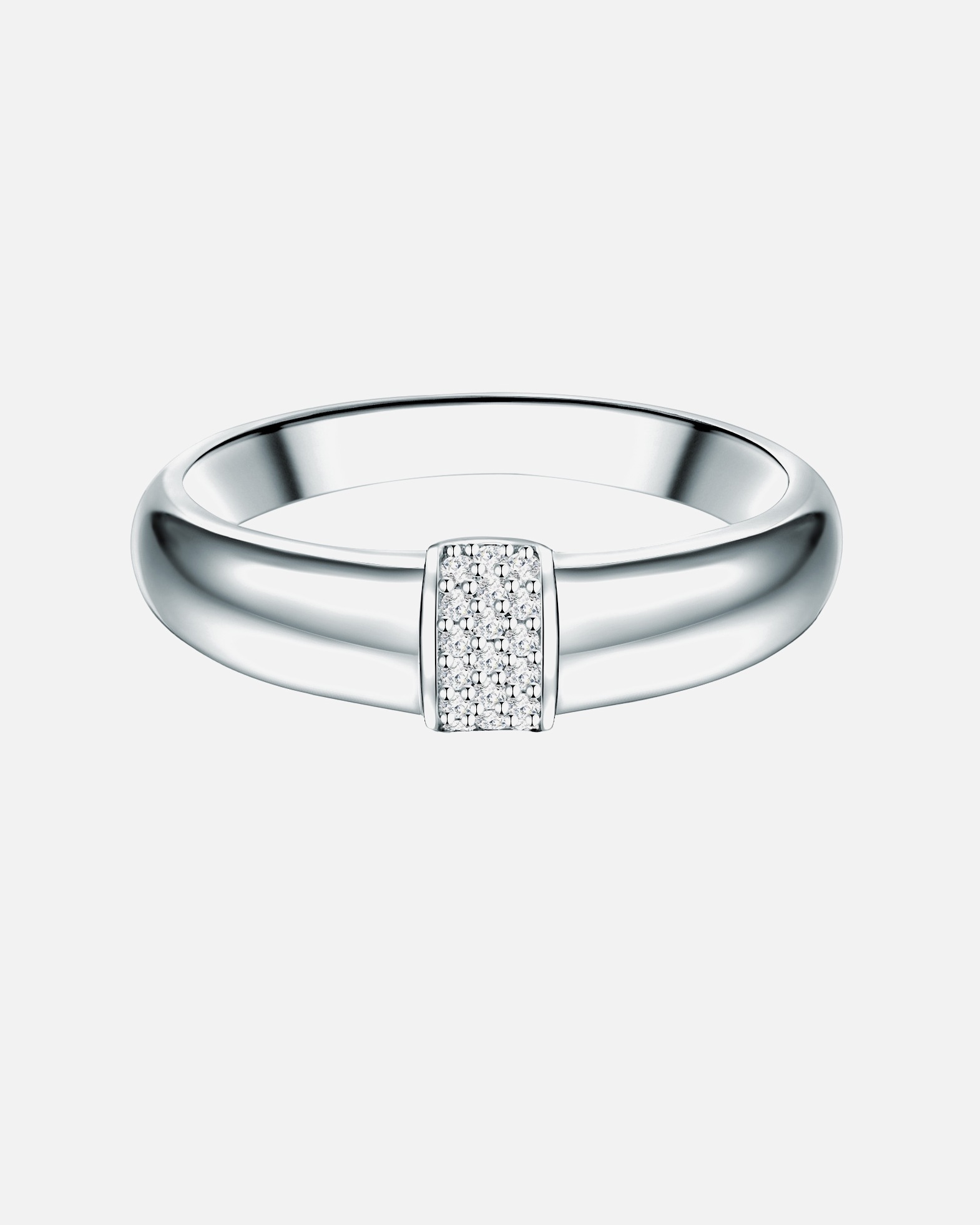 Ring für Weiblich Trilani Ring Sterling Silber Zirkonia in Silber 52