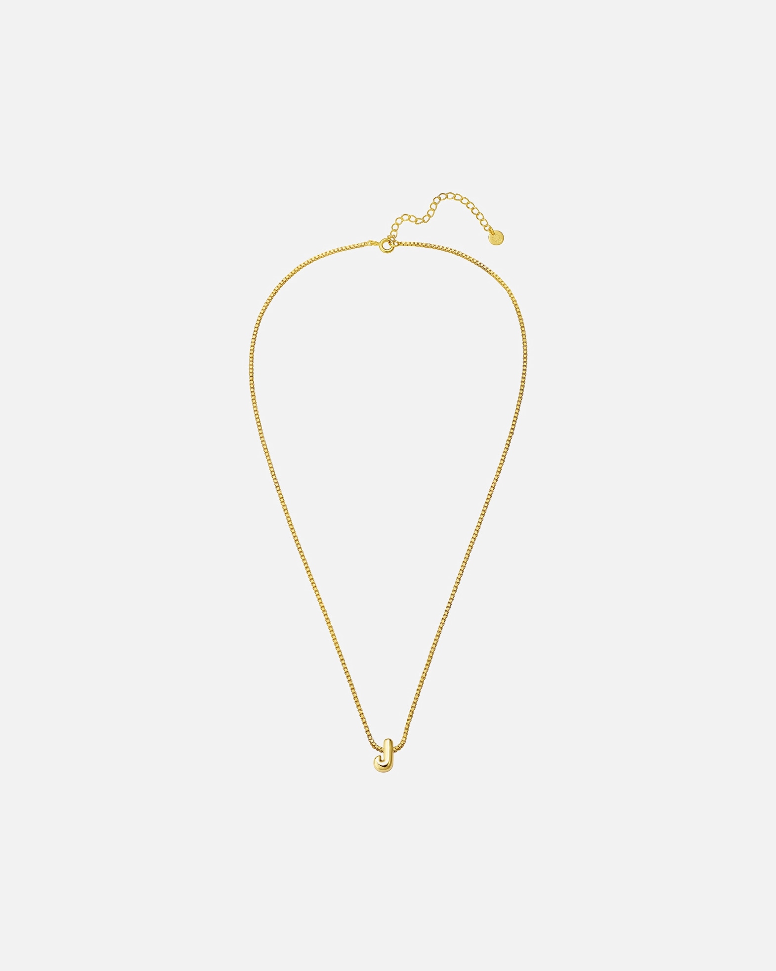 Halskette für Weiblich Glanzstücke München Halskette Buchstabe J aus Sterling Silber in gelbgold 40,0 cm Basiskette + 5,0 cm Verlängerung