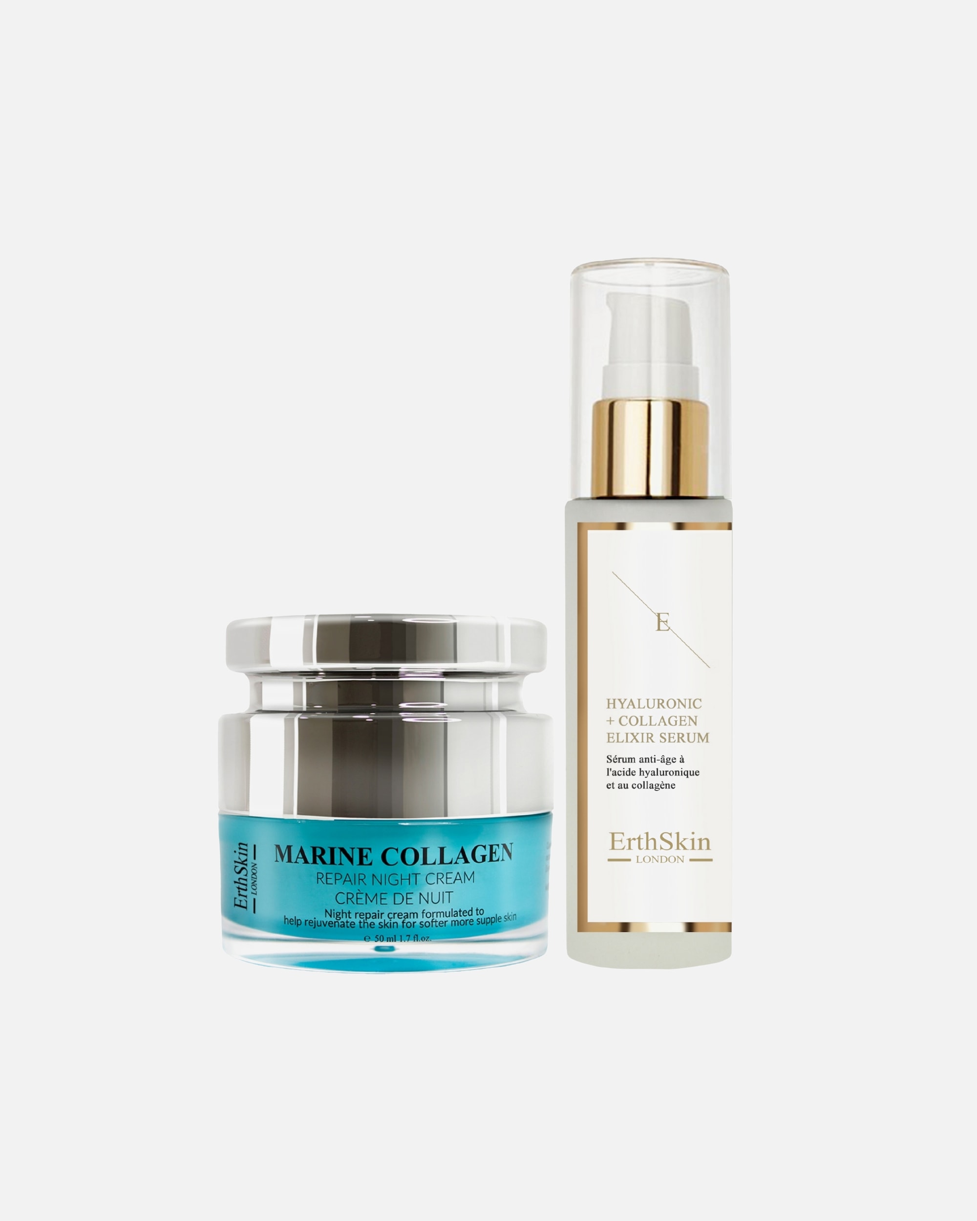 Gesichtspflegeset für Weiblich ErthSkin London Hydra + Marine Nacht-Duo 1 Stück