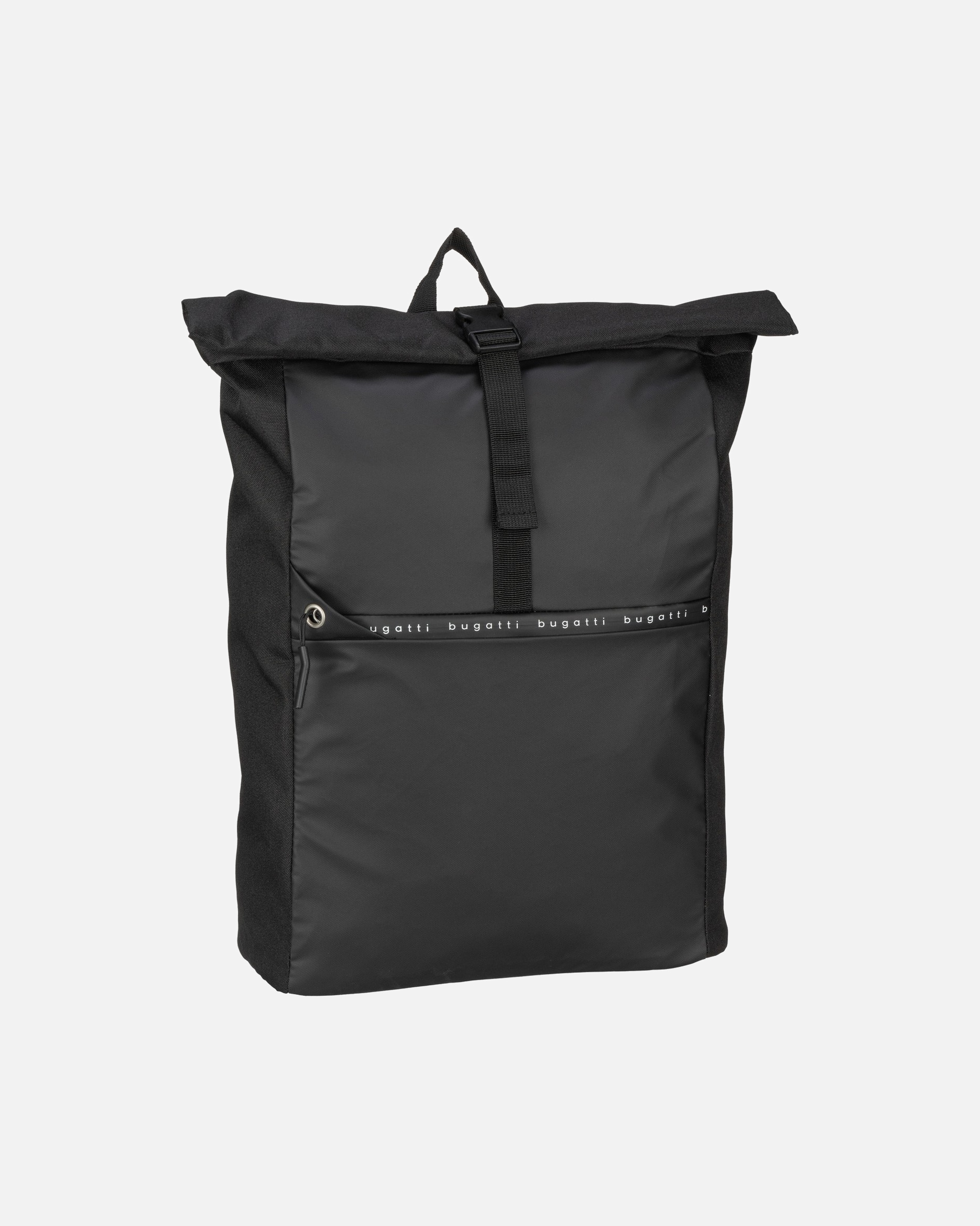 Rucksack für Unisex Bugatti Rucksack Blanc DeLight Backpack with Rolltop Schwarz