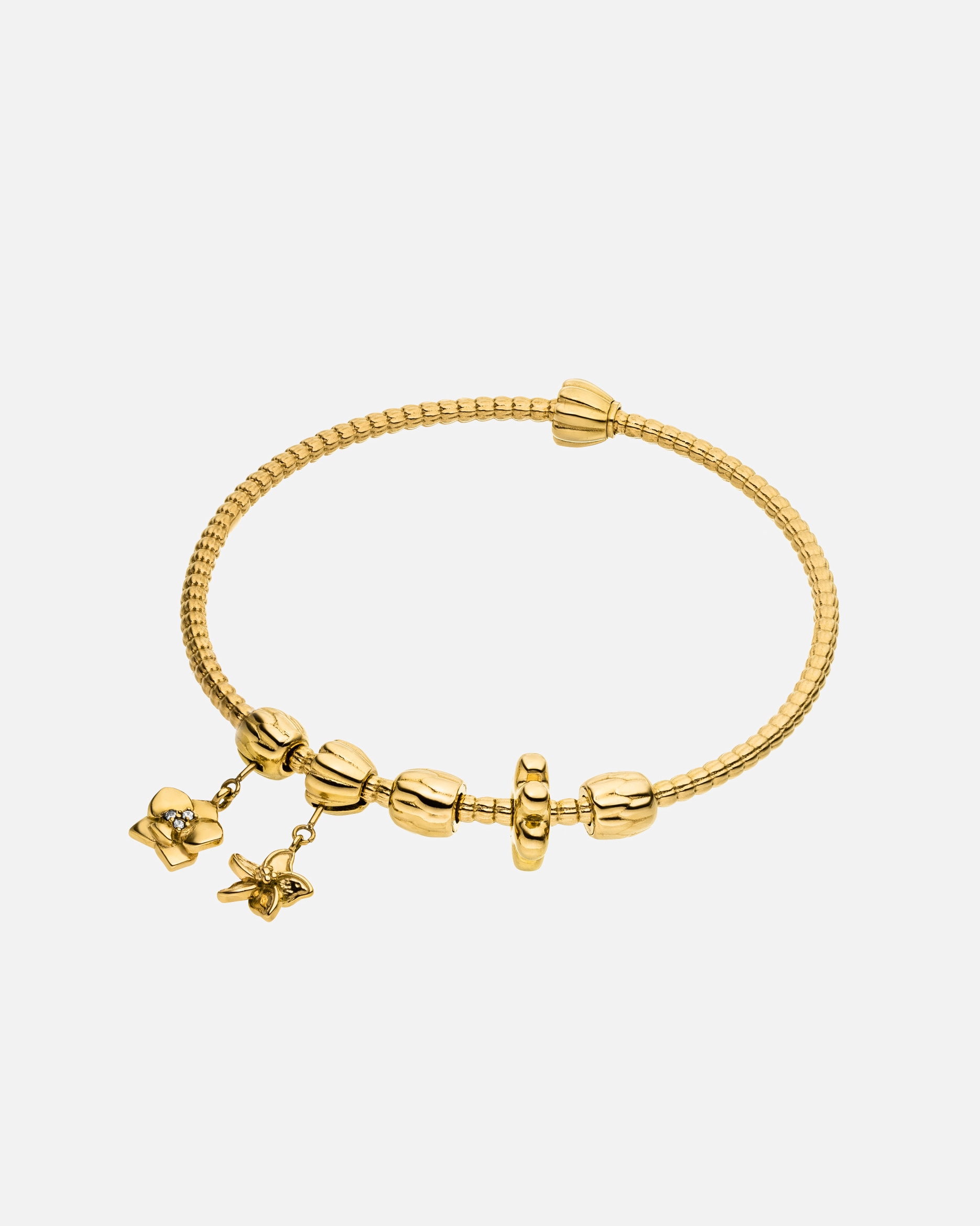 Armband für Unisex Purelei LEI Flower S-M Armreif-Set 100% Edelstahl Gold